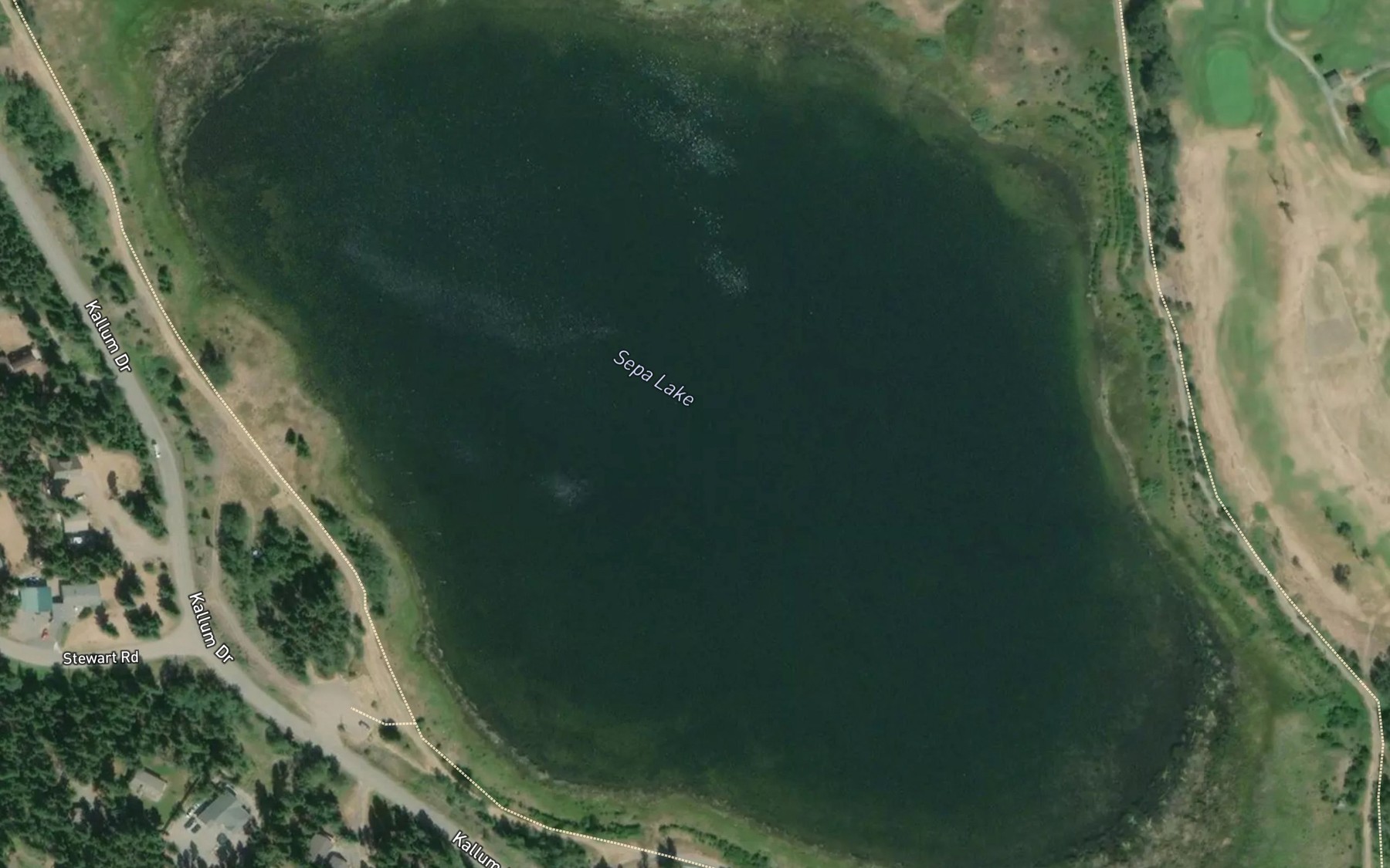 Satellite map of the Sepa Lake