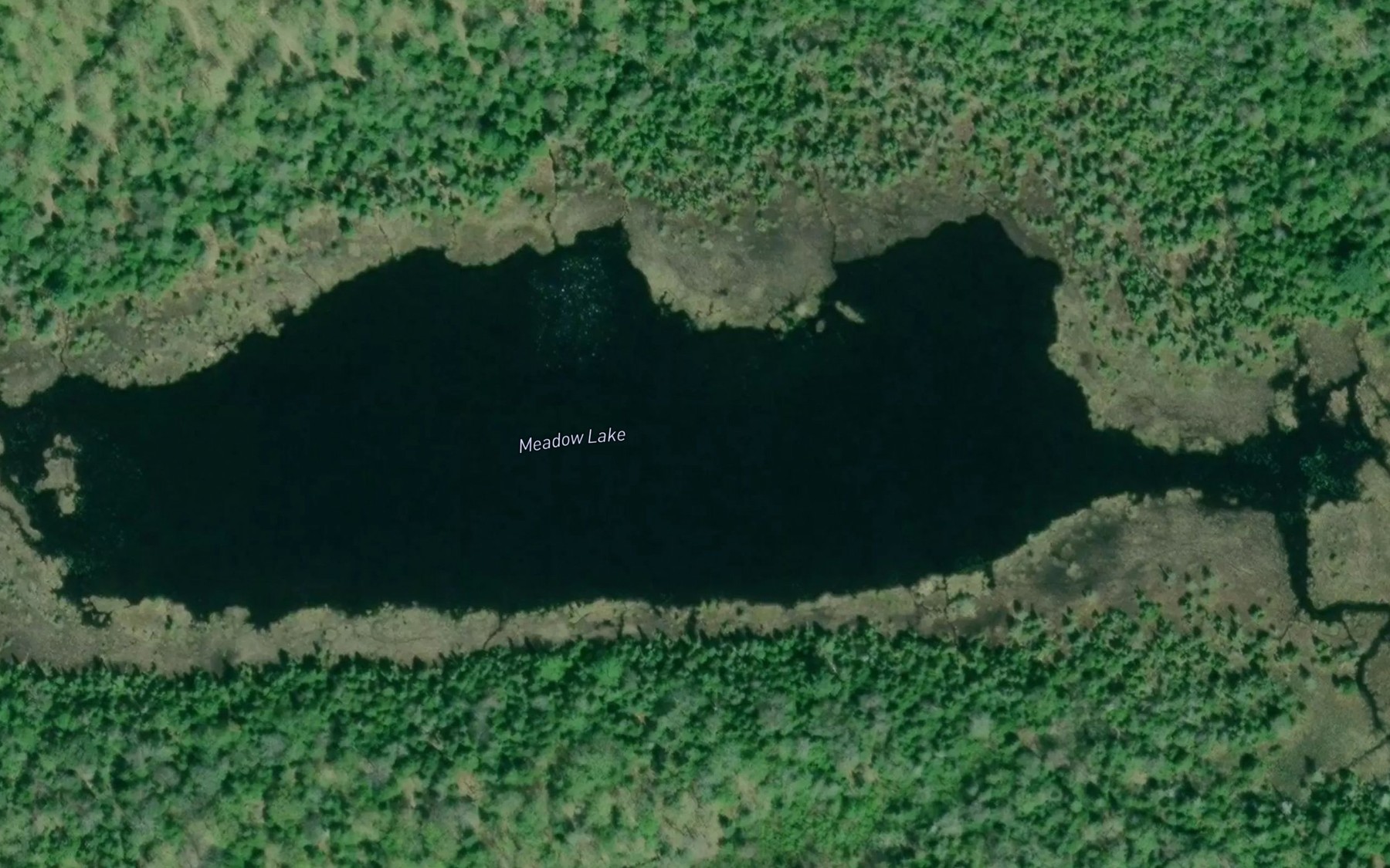 Satellite map of the Meadow Lake