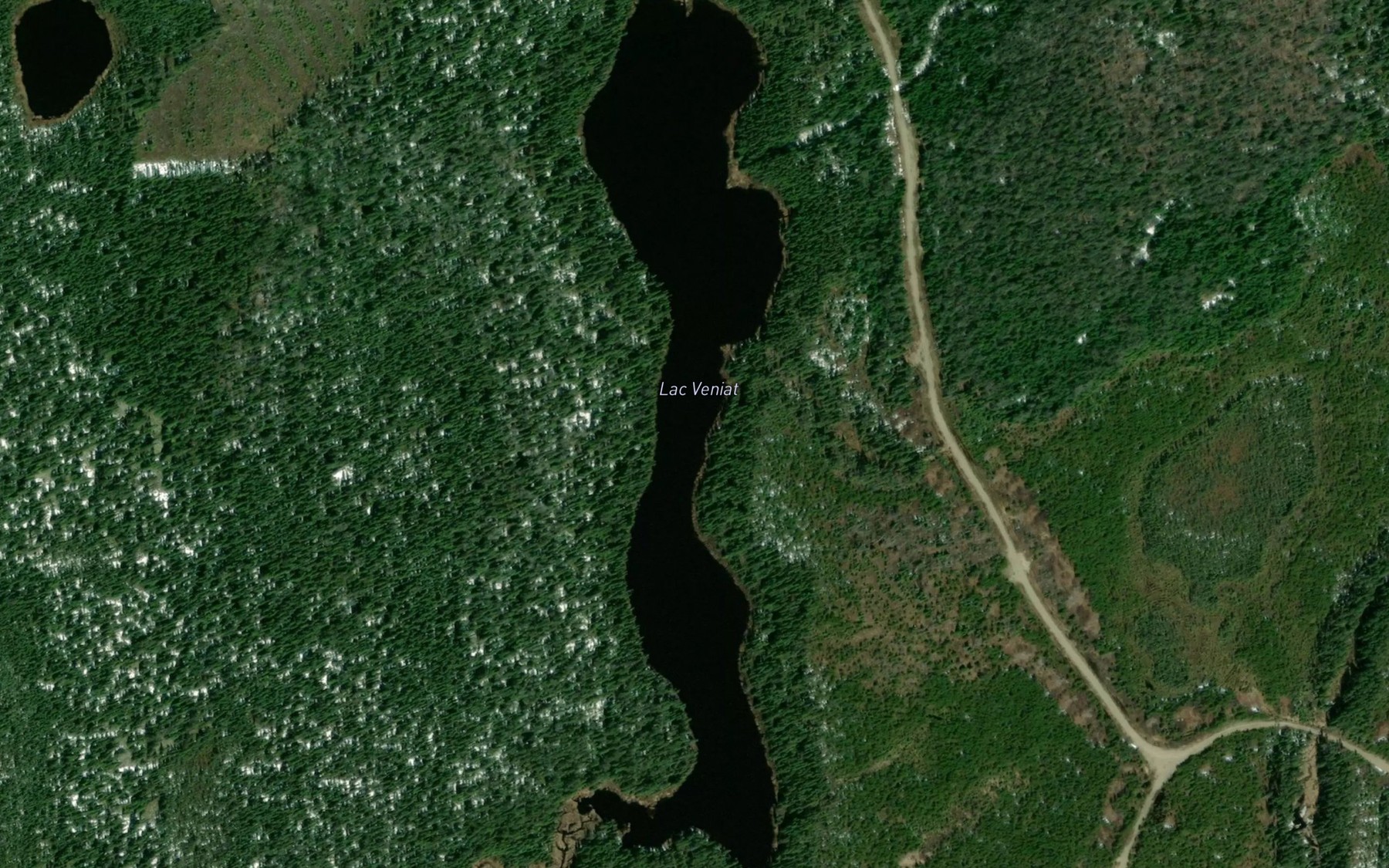 Satellite map of the Lac Veniat