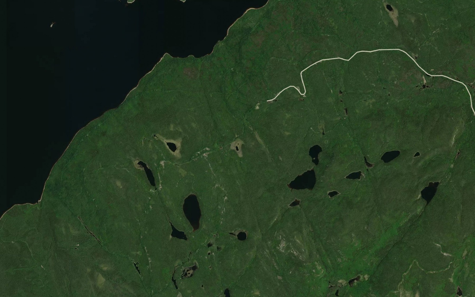 Satellite map of the Lac Poul
