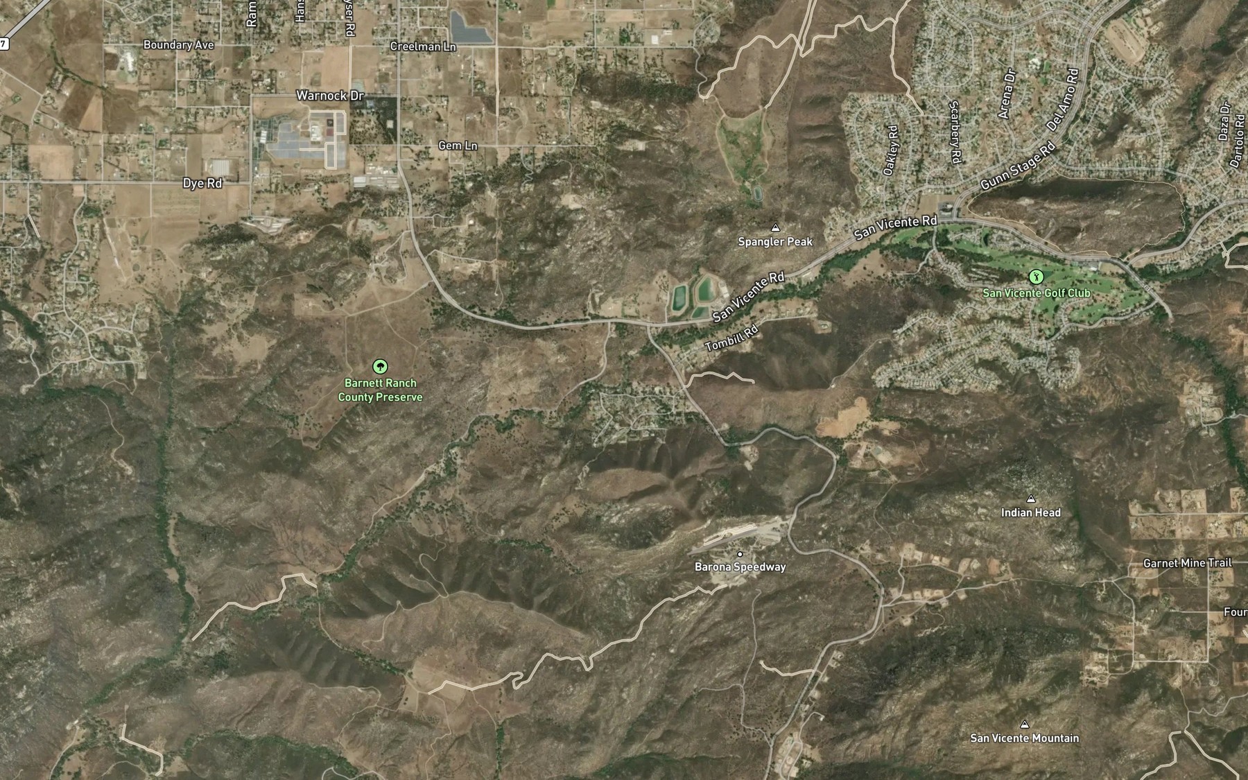 Satellite map of the Klondike Creek