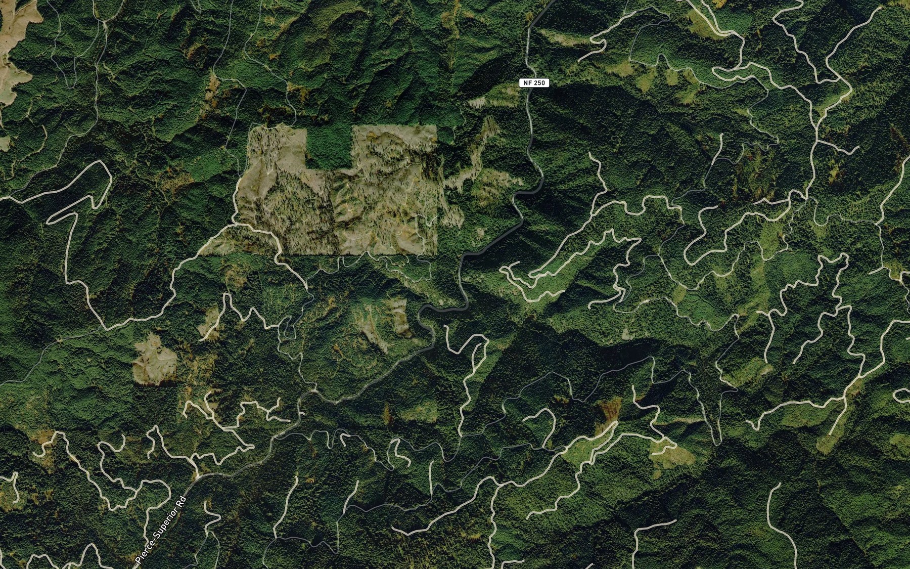 Satellite map of the Sylvan Creek