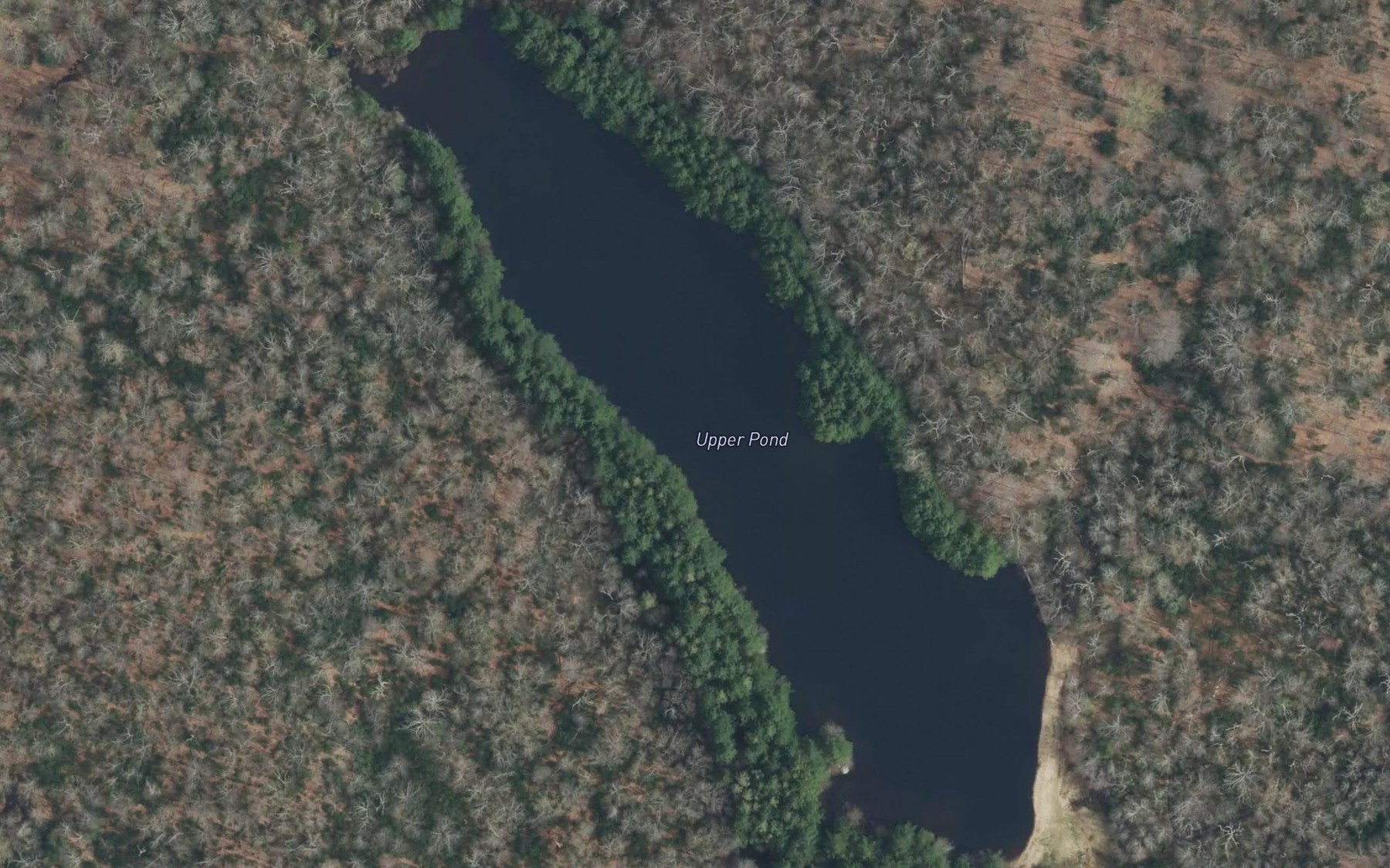 Satellite map of the Upper Pond