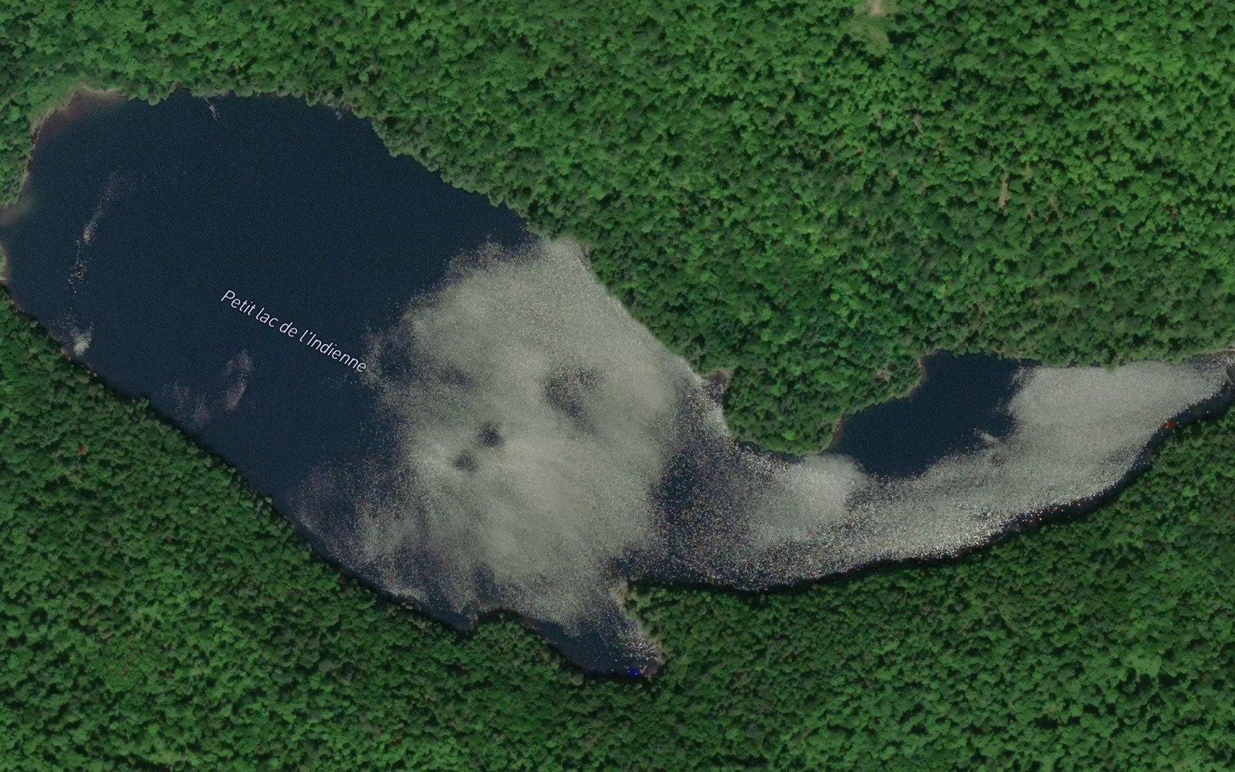Satellite map of the Petit lac de l'Indienne