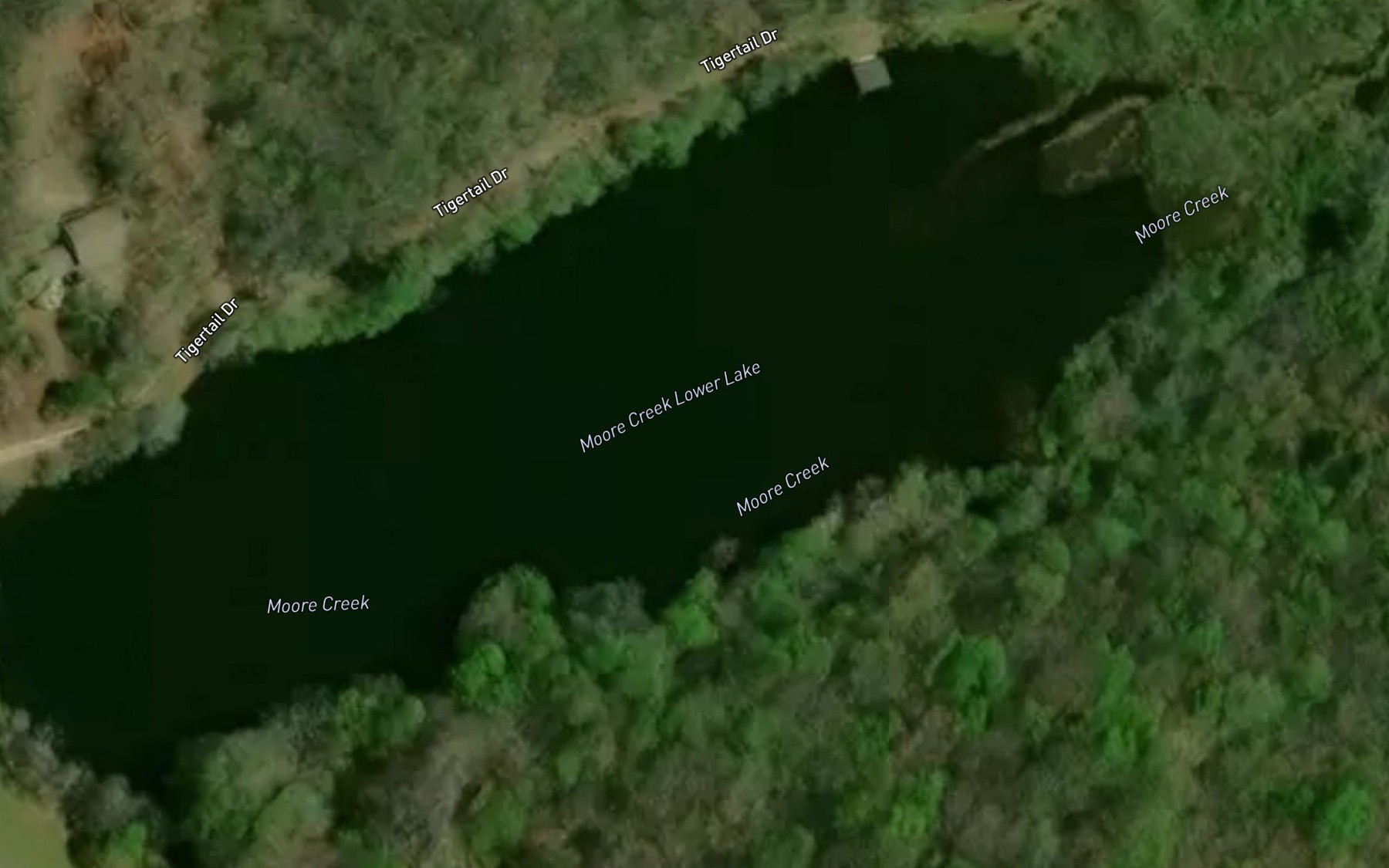 Satellite map of the Moore Creek Lower Lake