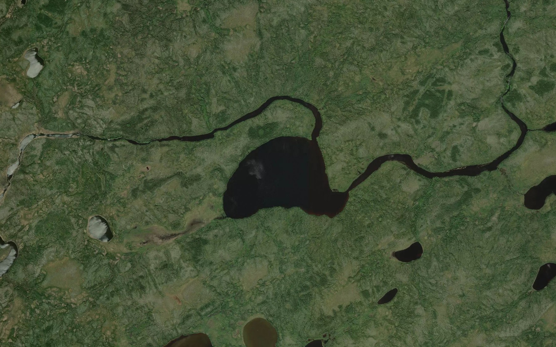 Satellite map of the Wapawukaw Lake