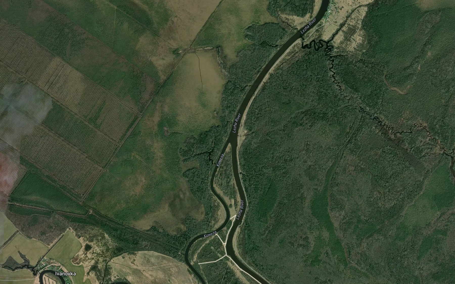 Satellite map of the Komela