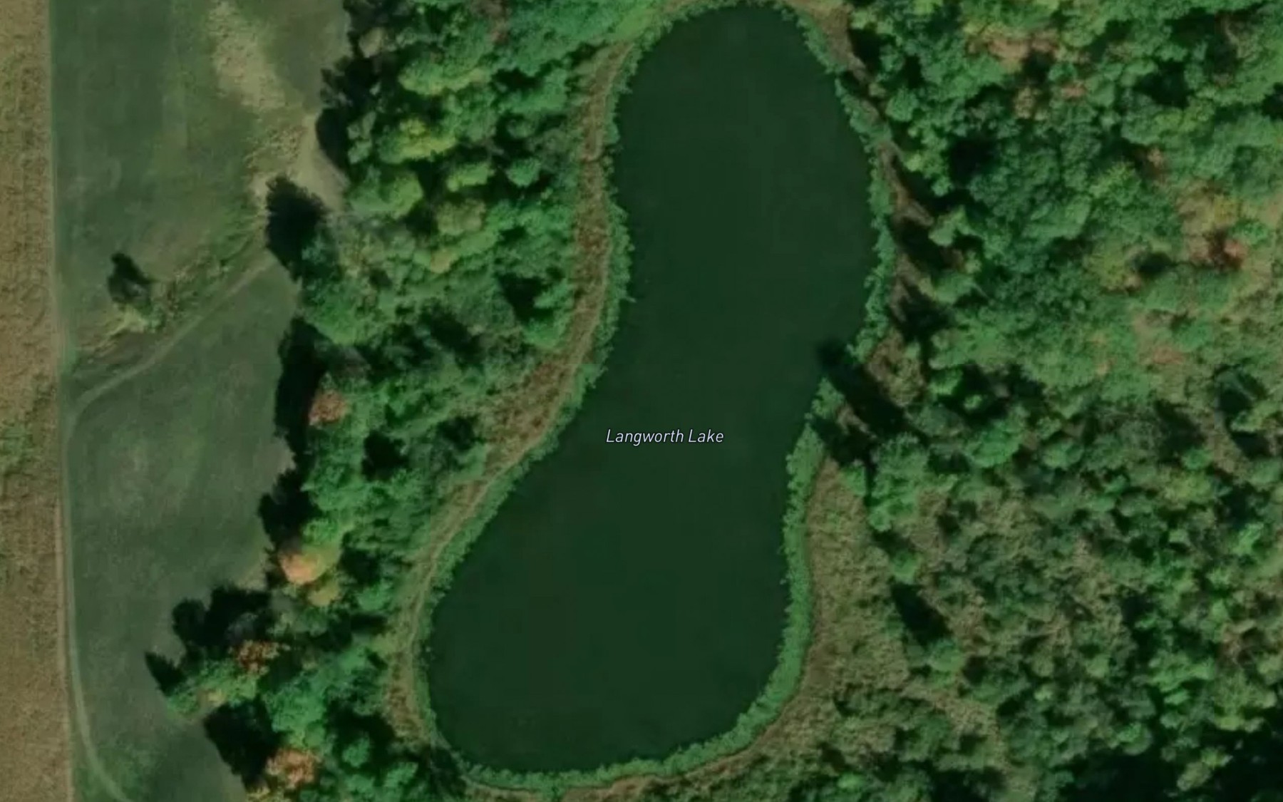 Satellite map of the Langworth Lake