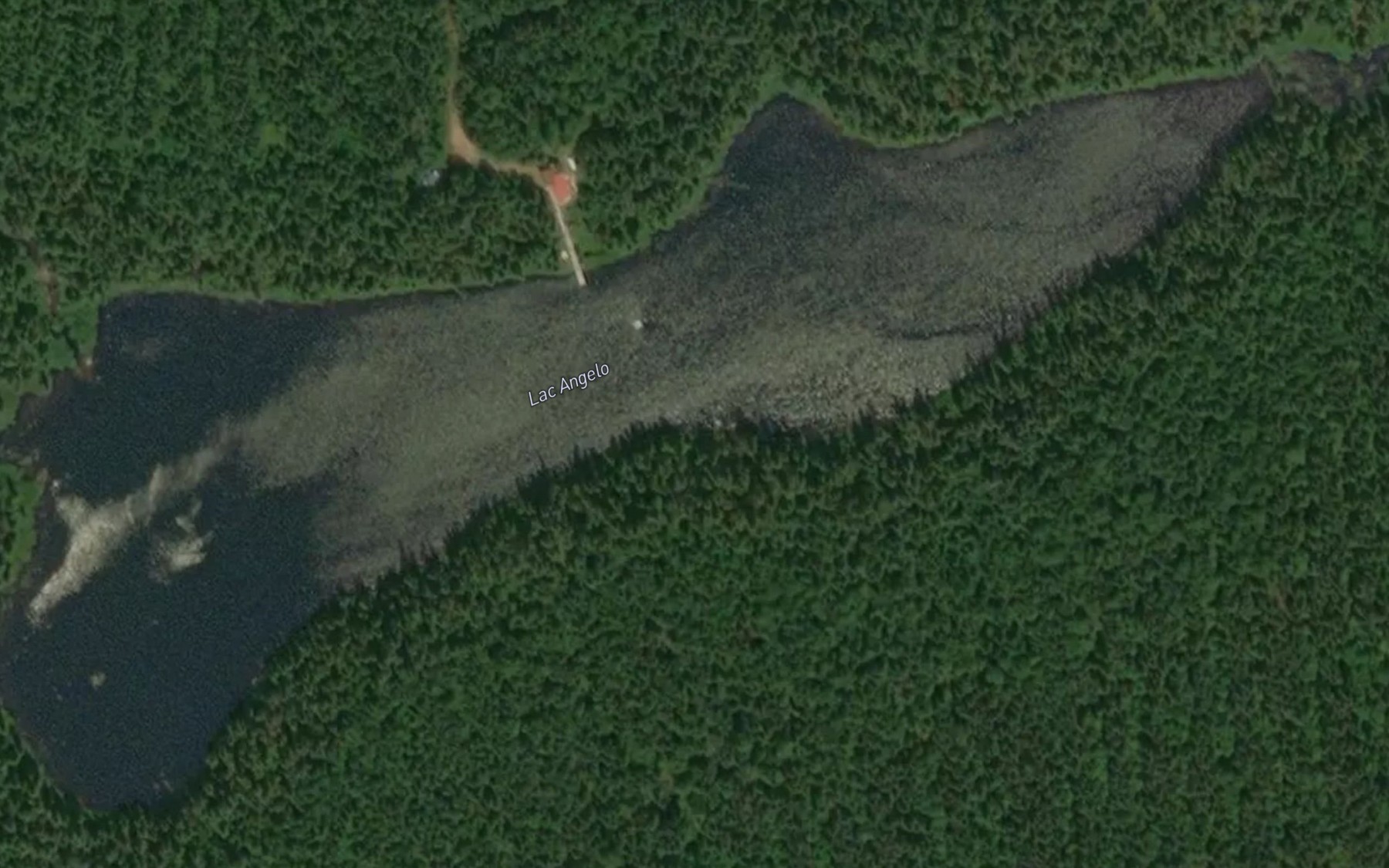 Satellite map of the Lac Angelo