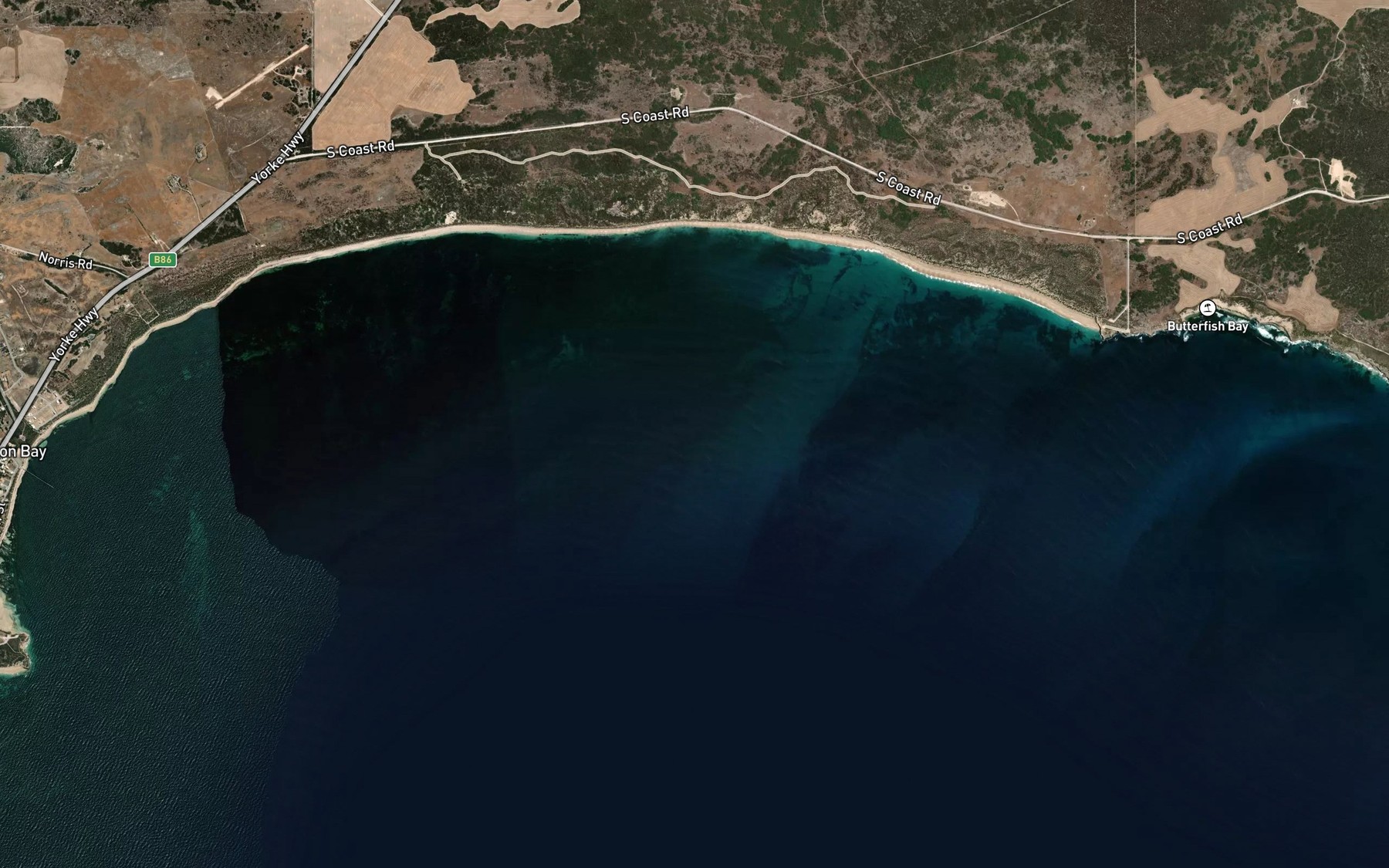 Satellite map of the Marion Bay