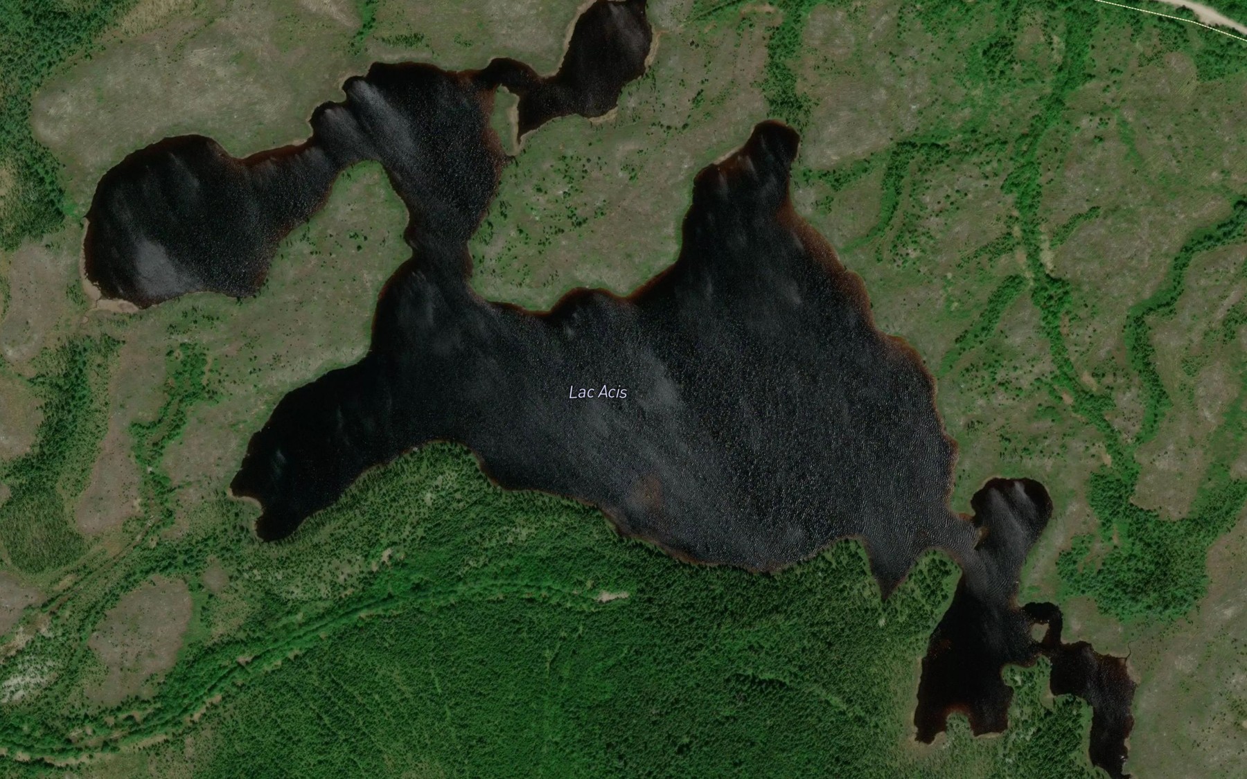 Satellite map of the Lac Acis