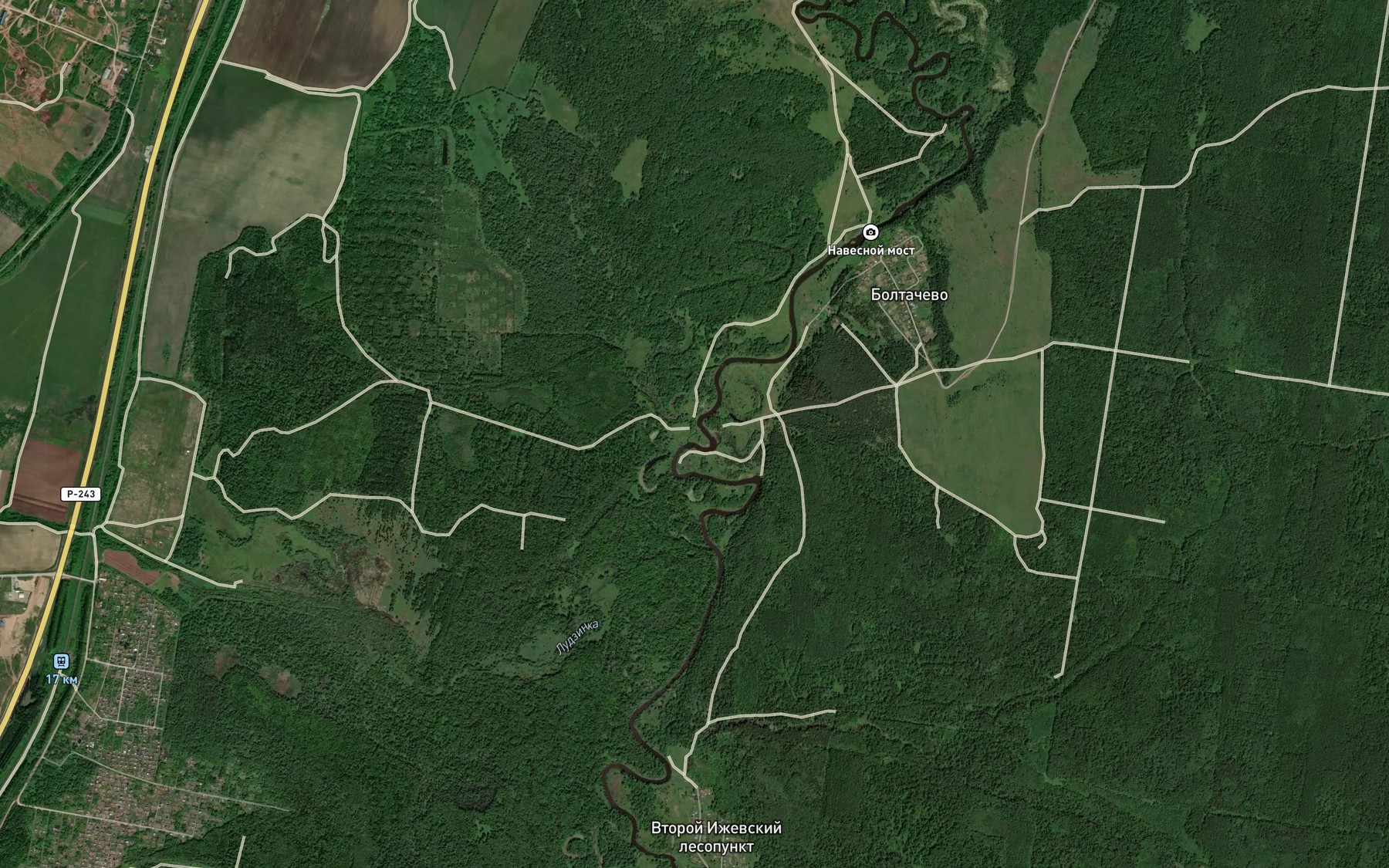 Satellite map of the Lud'ya-Shur