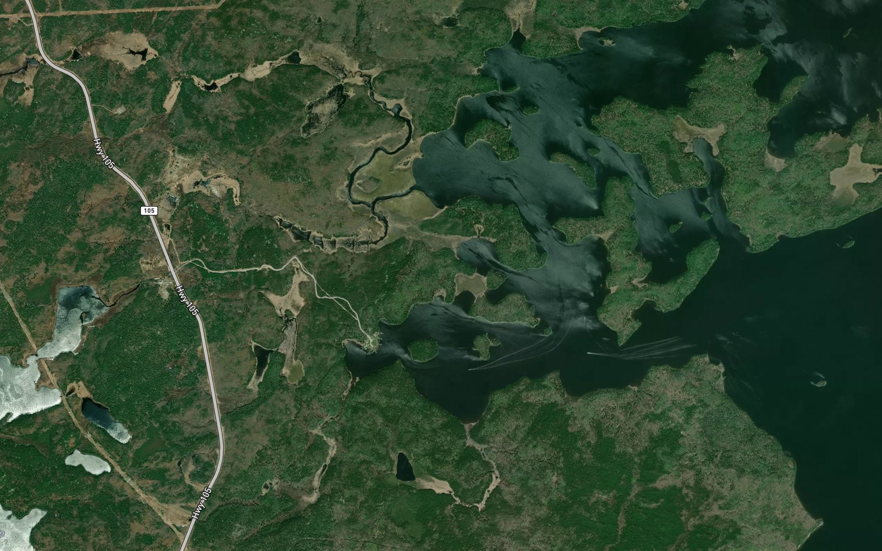 Satellite map of the Sully Creek