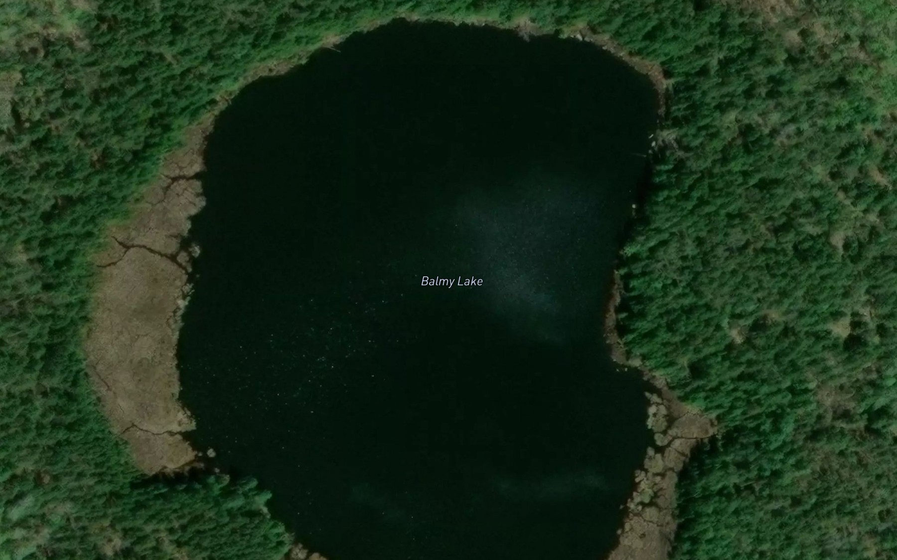 Satellite map of the Balmy Lake