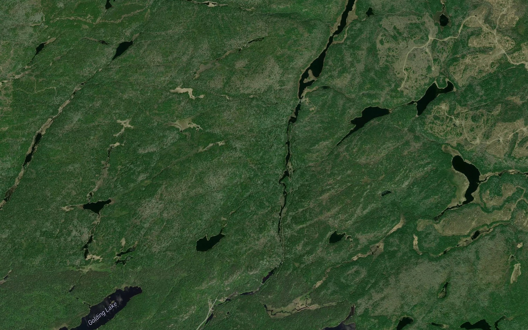 Satellite map of the Wasp Creek