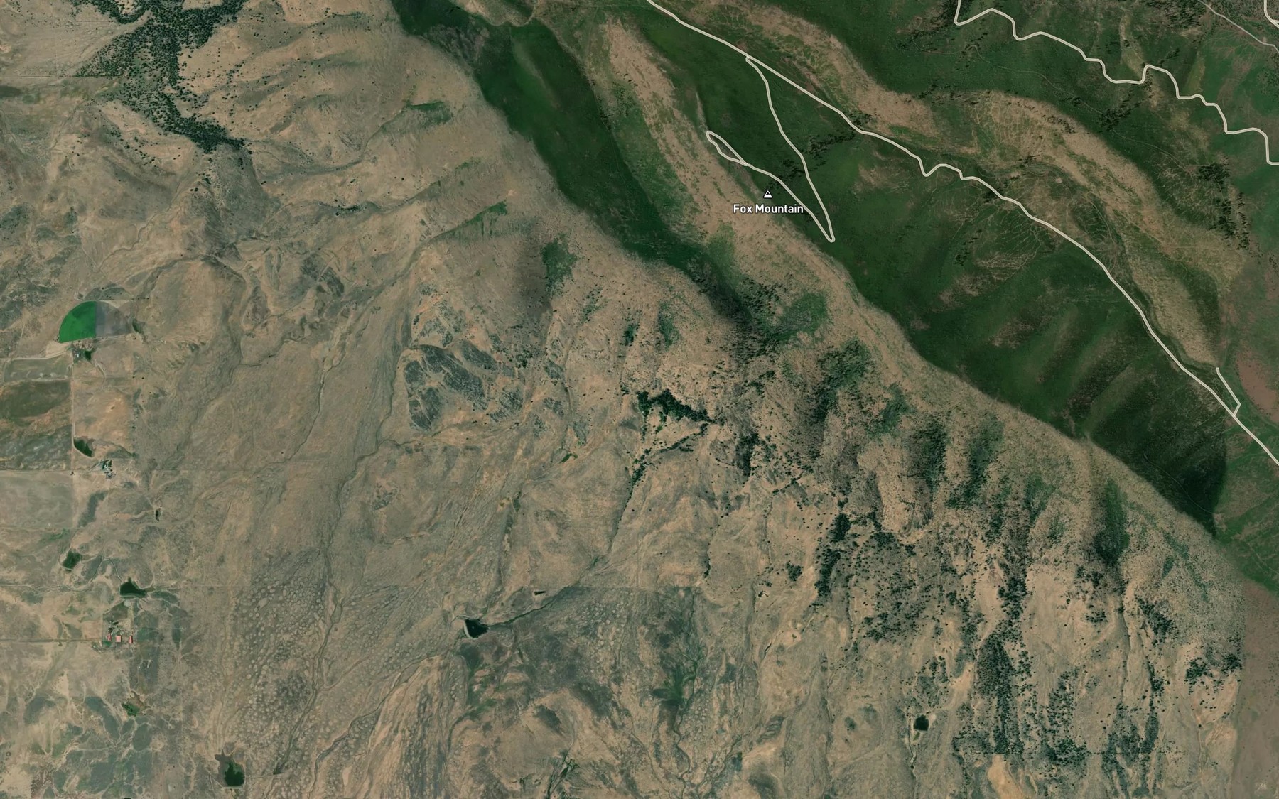 Satellite map of the Hays Springs