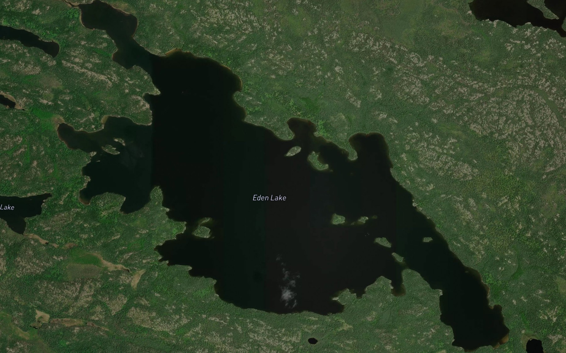 Satellite map of the Eden Lake