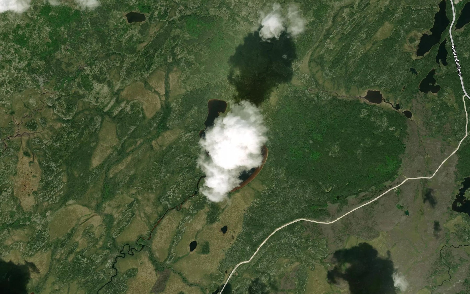 Satellite map of the Lac des Deux Fortunat