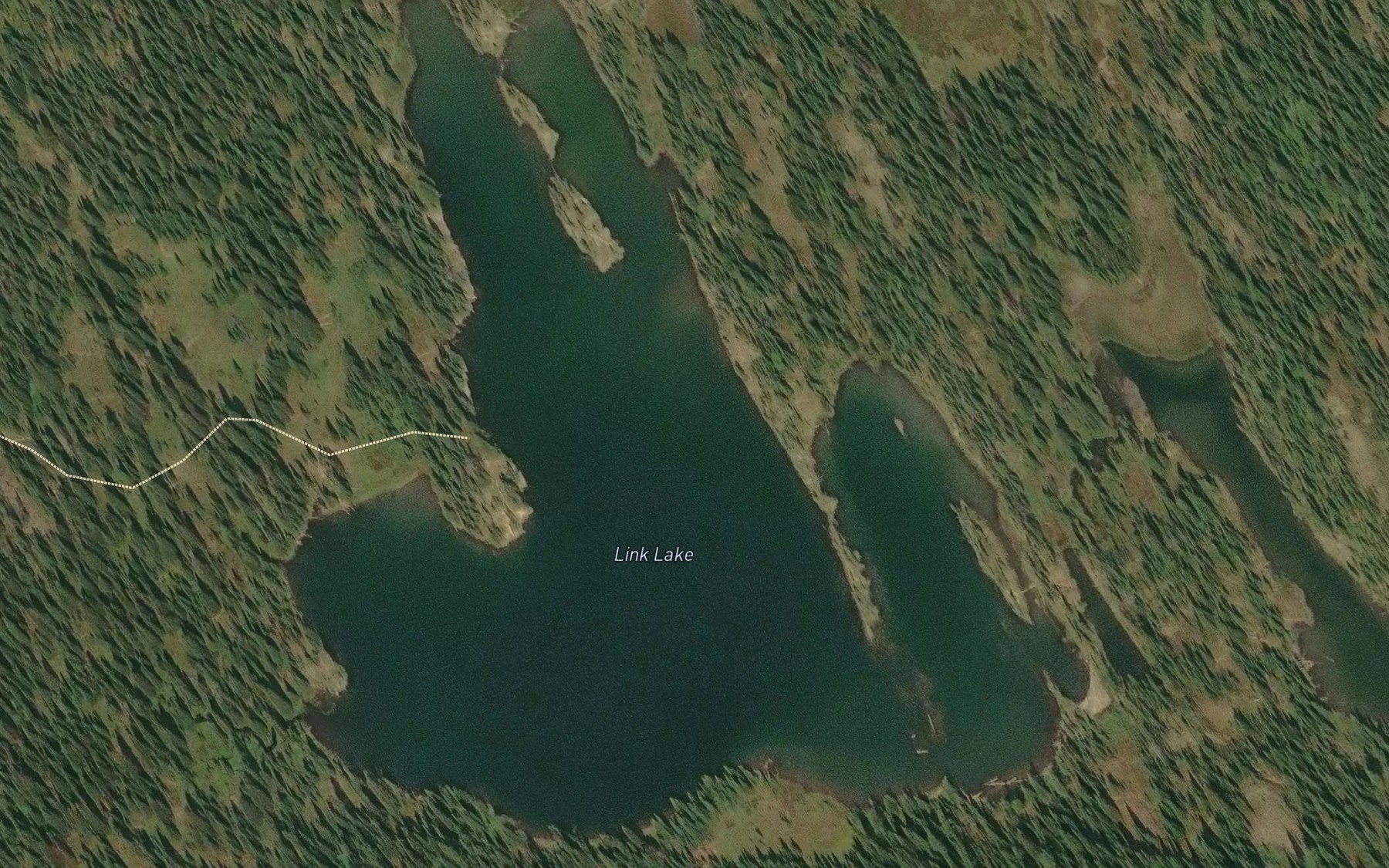 Satellite map of the Link Lake