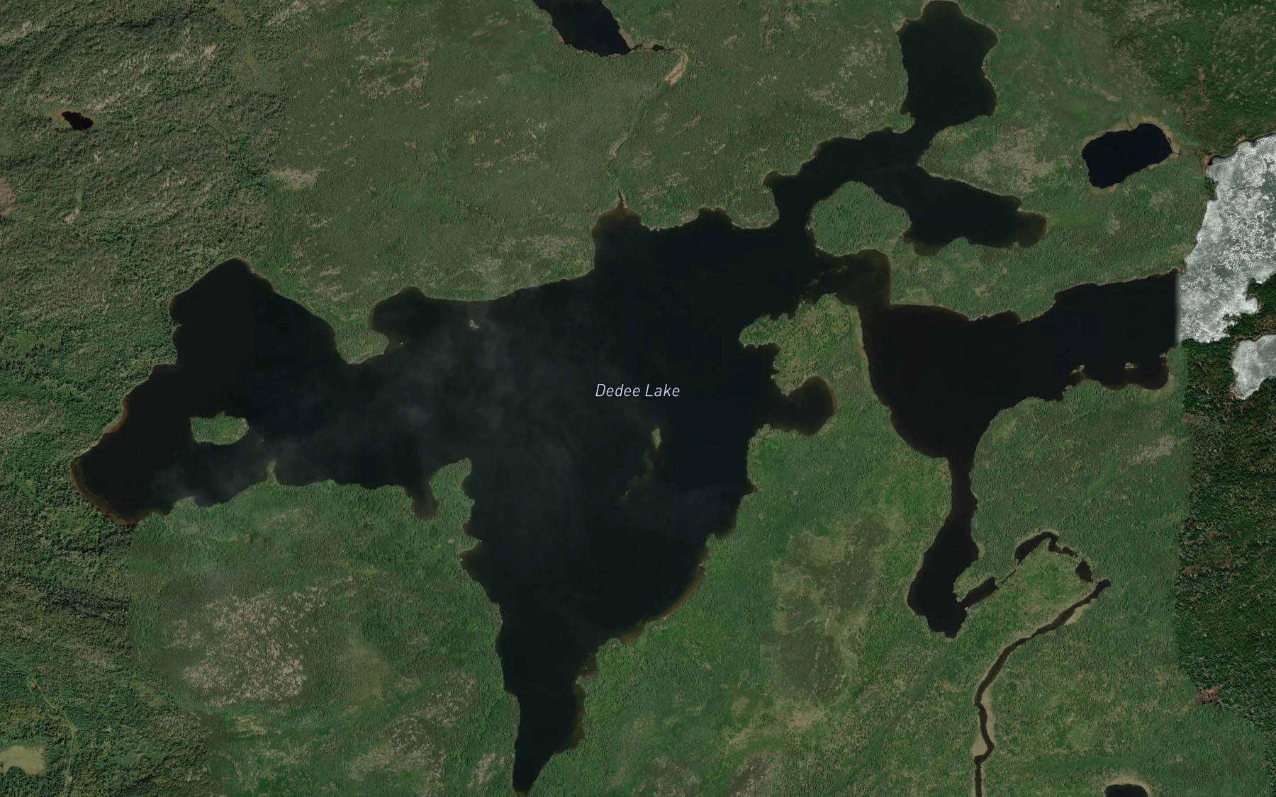 Satellite map of the Dedee Lake