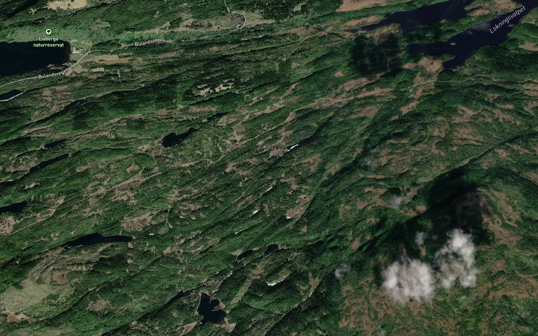 Satellite map of the Bjorgbekken