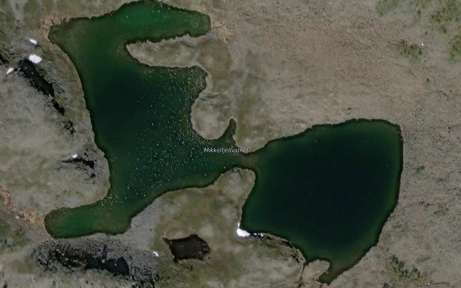 Satellite map of the Mikalvatnan