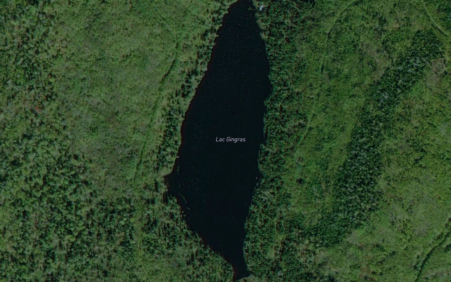 Satellite map of the Lac Gingras