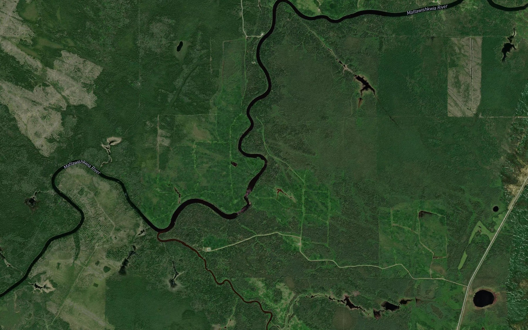 Satellite map of the Table Rapids