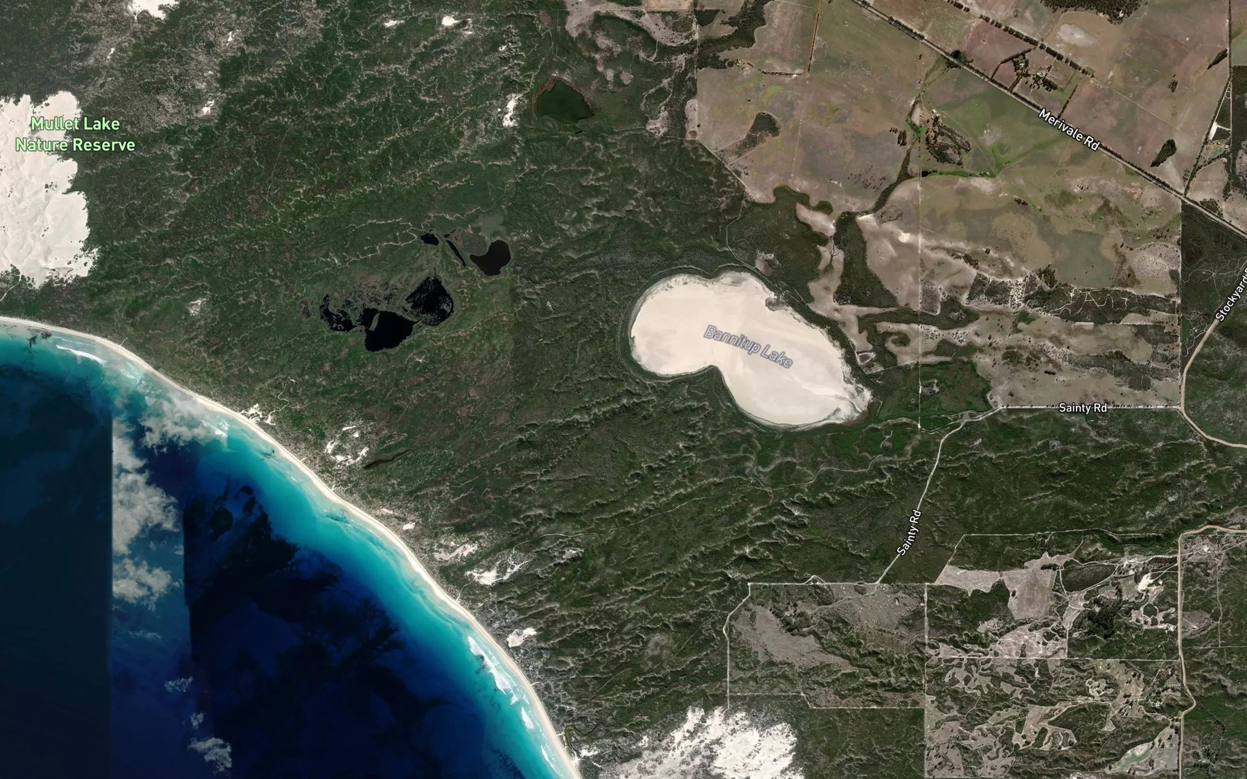 Satellite map of the Bungidup Lake
