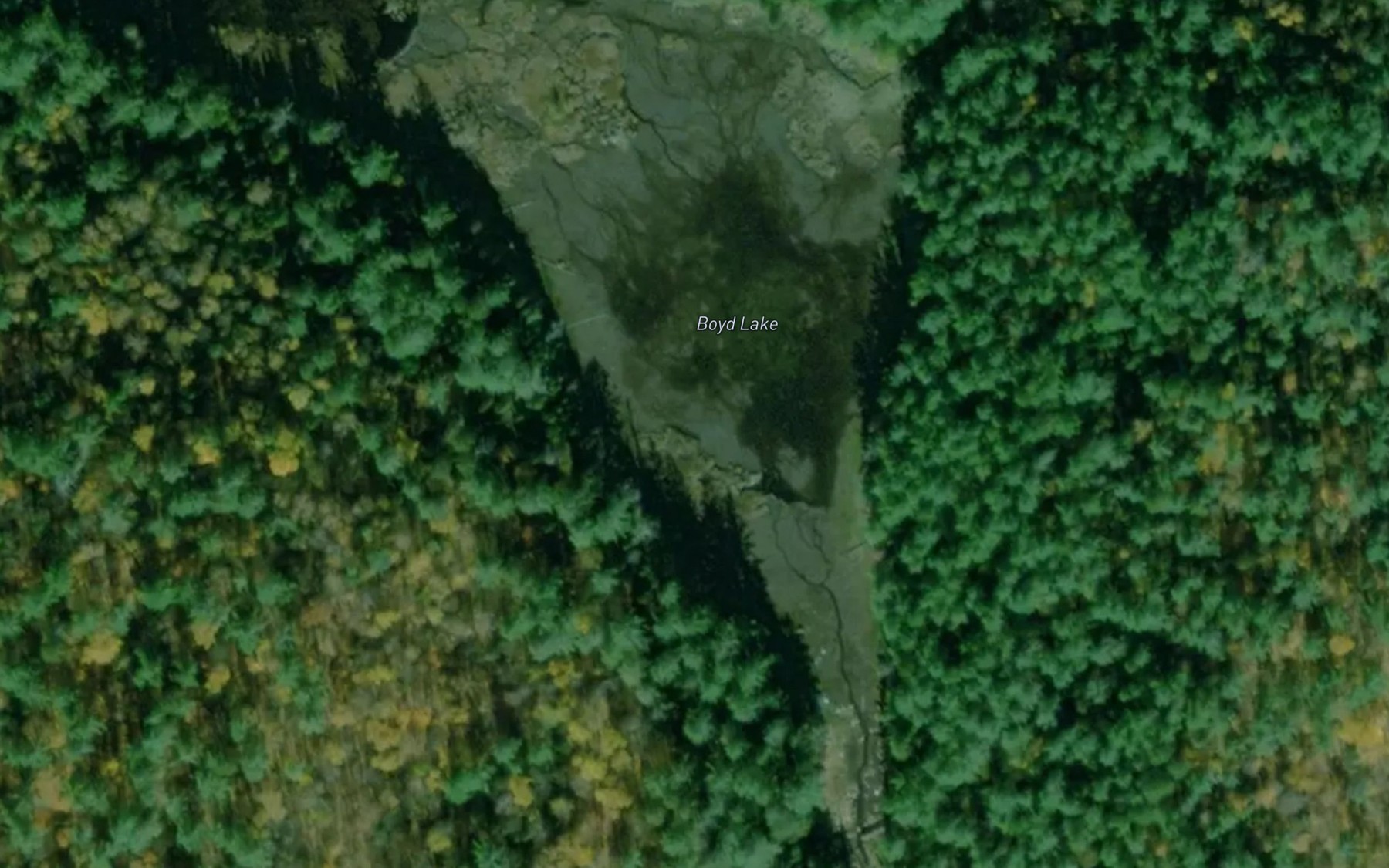Satellite map of the Boyd Lake