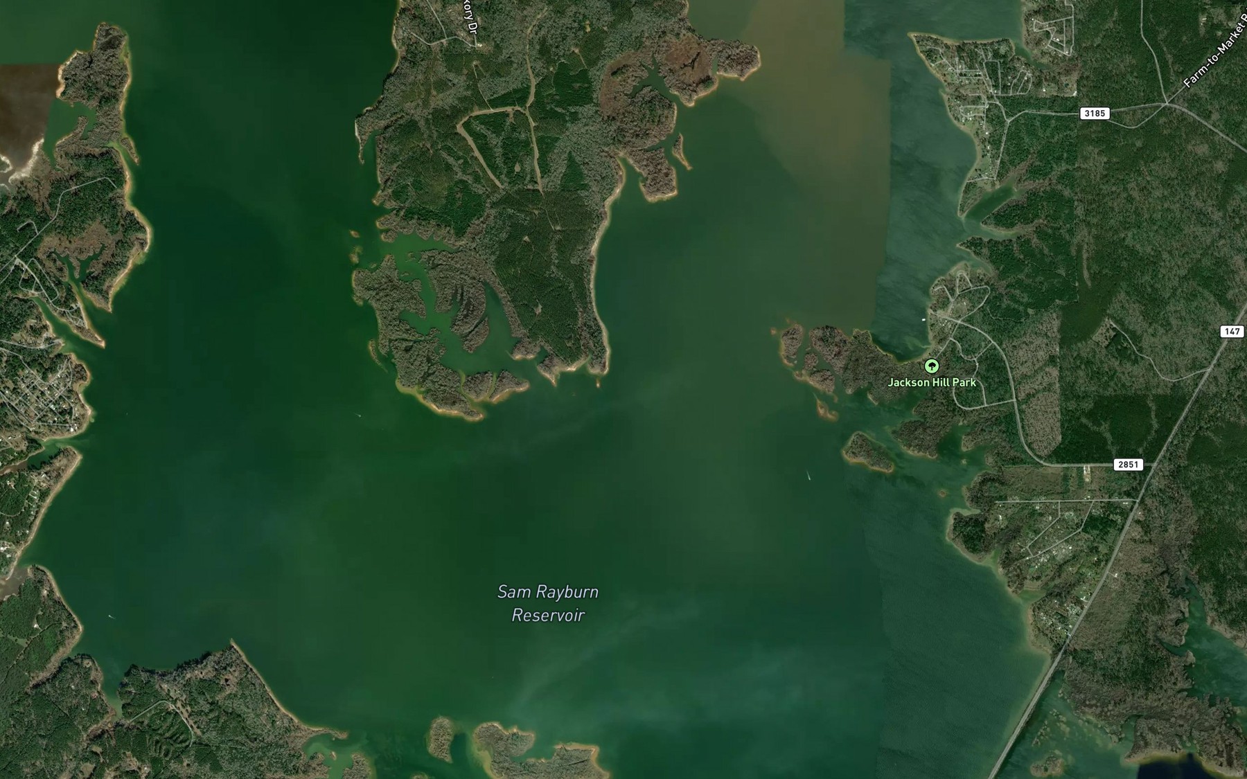 Satellite map of the Horseshoe Lake