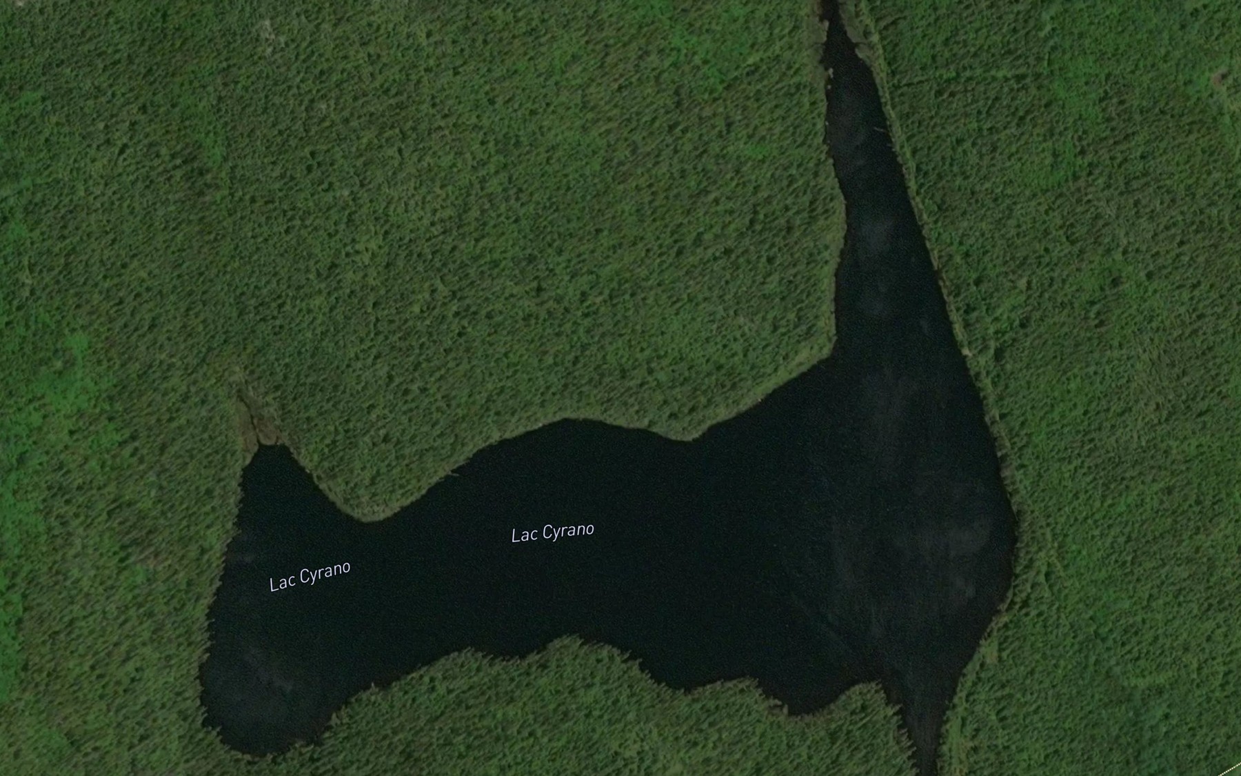 Satellite map of the Lac Cyrano