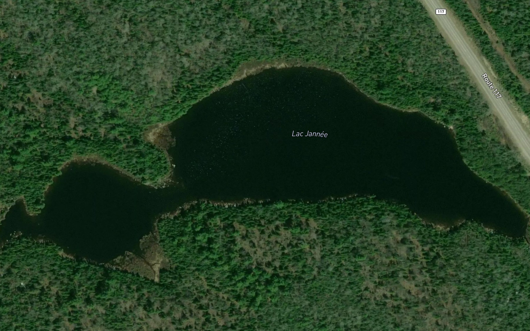 Satellite map of the Lac Jannee