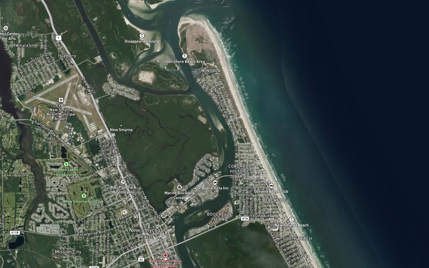 Satellite map of the Cook Creek