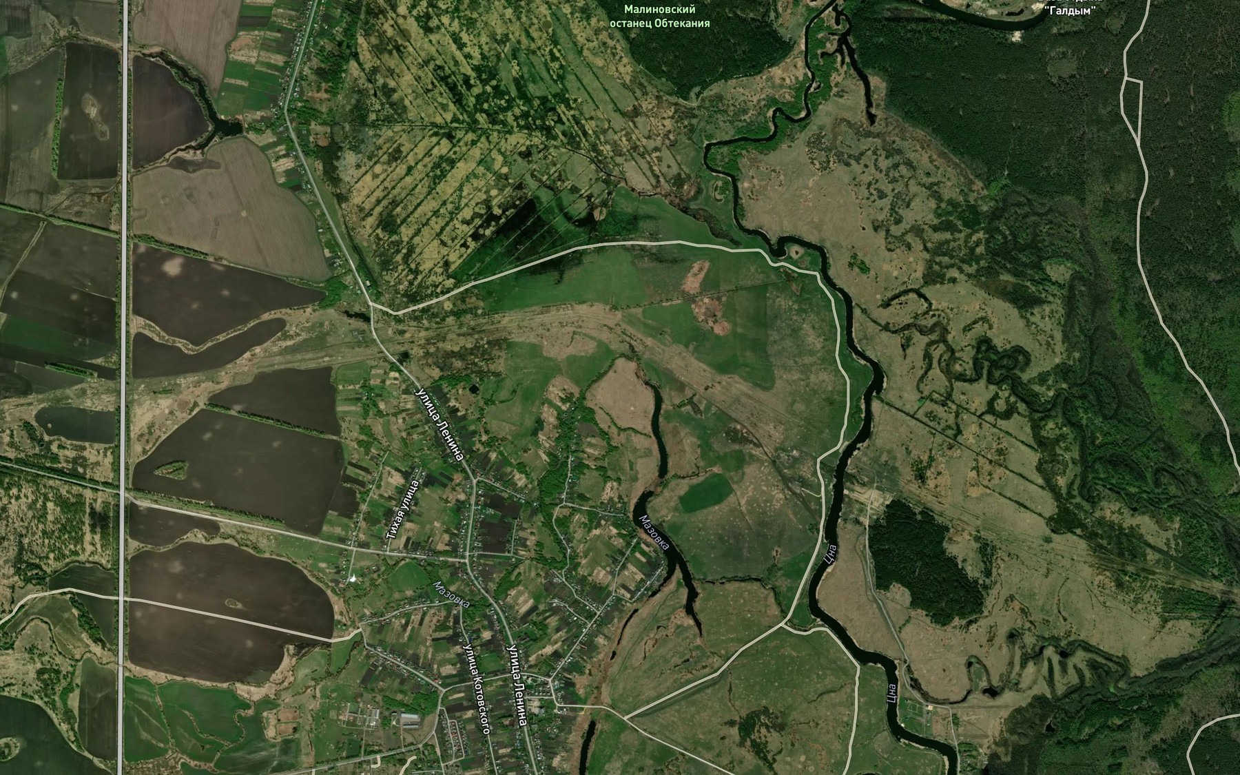 Satellite map of the Mazovka