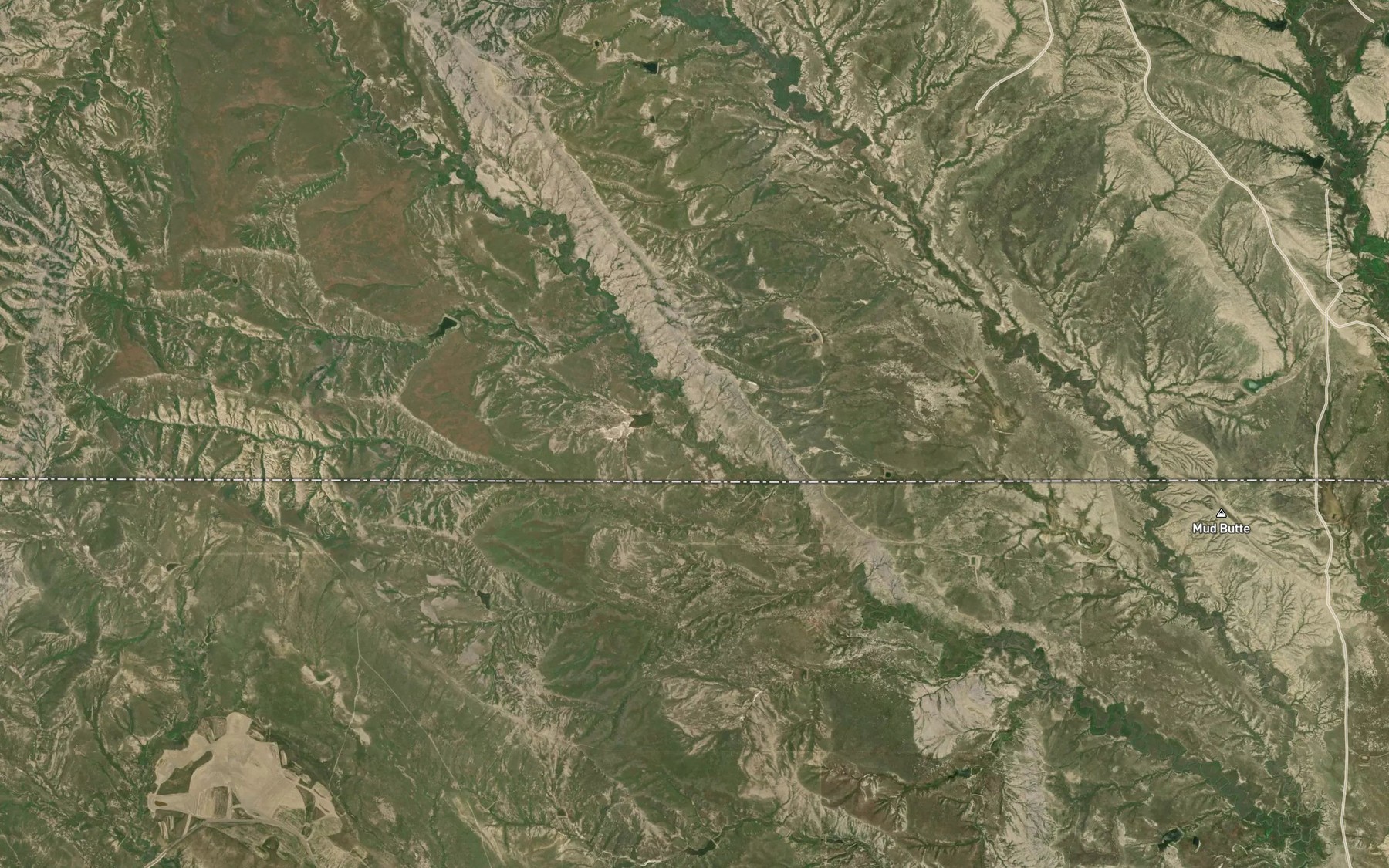 Satellite map of the South Fork Owl Creek