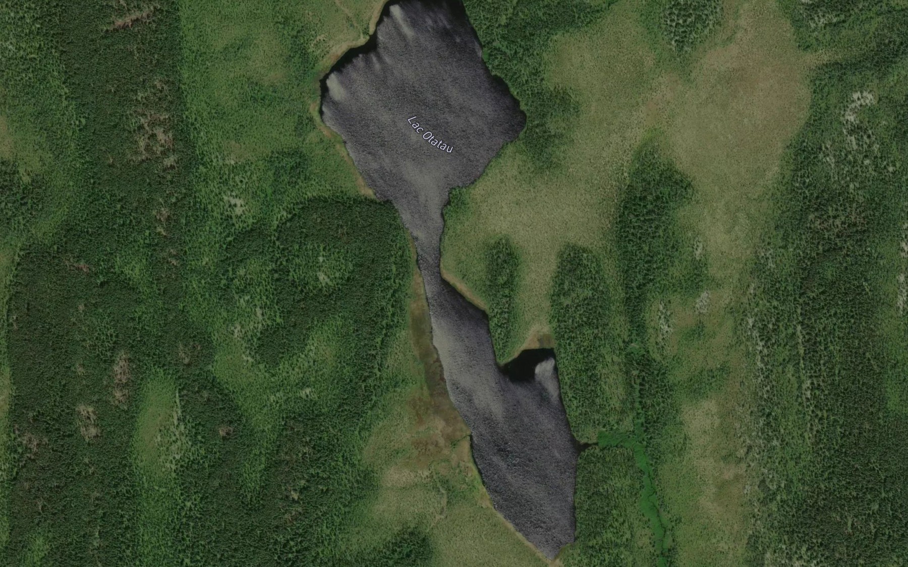 Satellite map of the Lac Otatau
