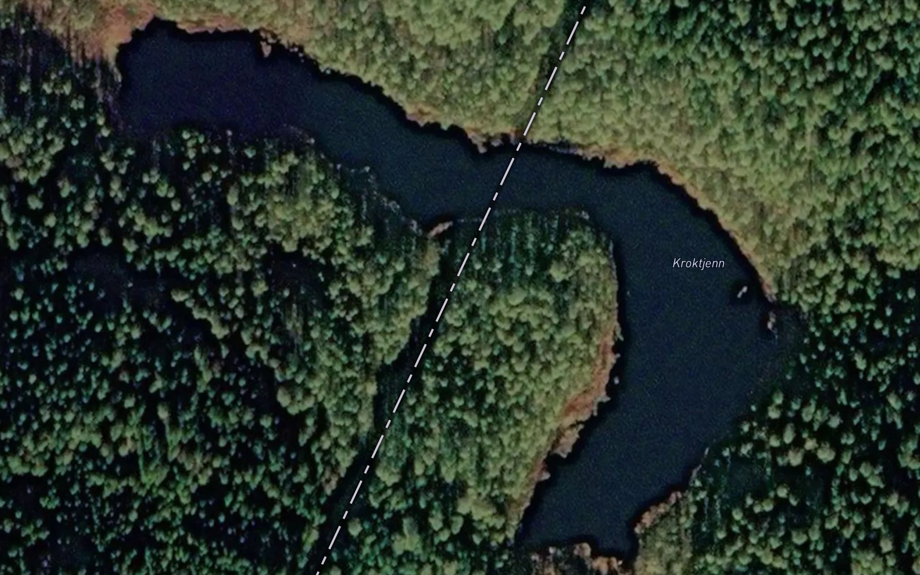 Satellite map of the Kroktjern