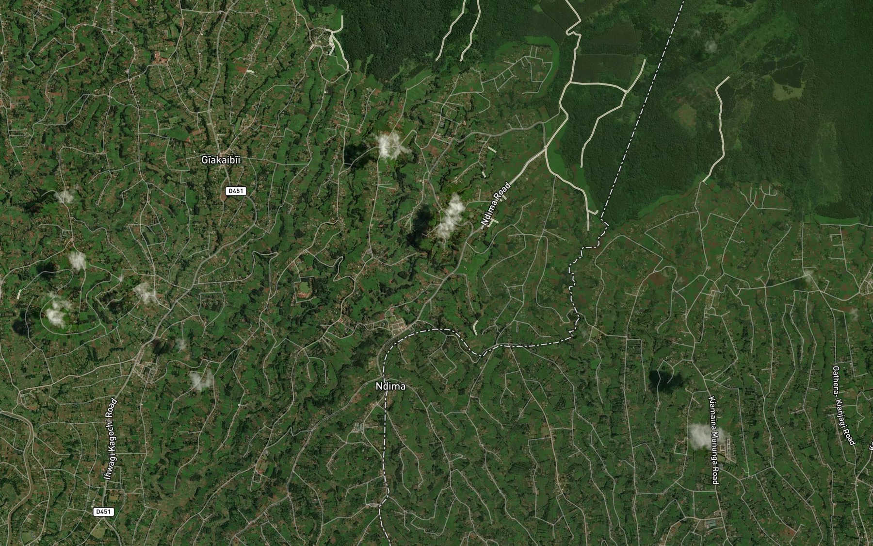 Satellite map of the Chehe