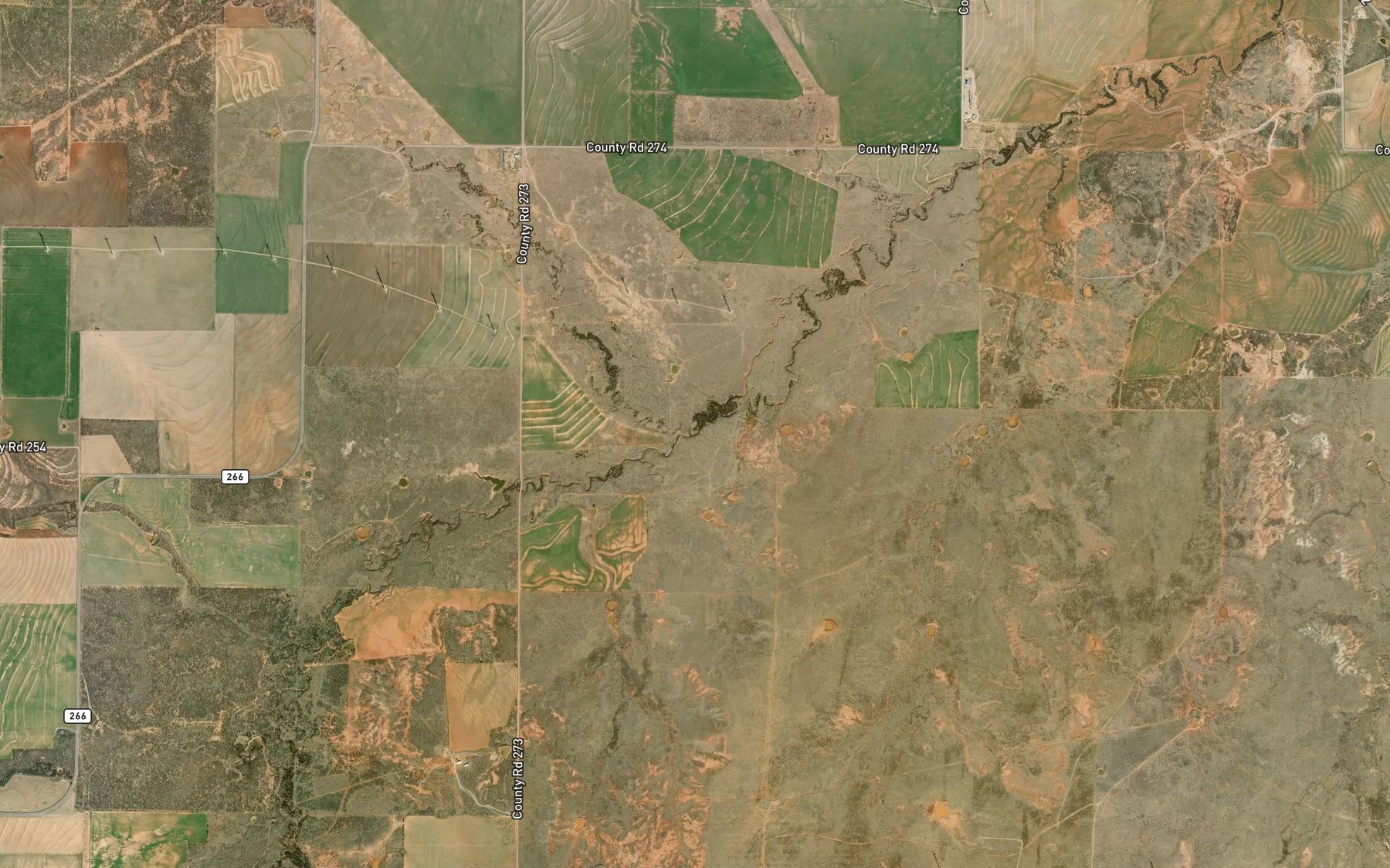 Satellite map of the Brushy Creek