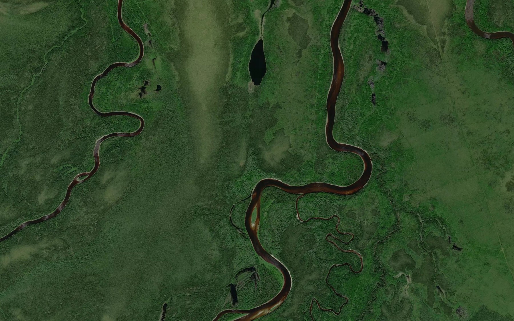 Satellite map of the Pisikaniwi River