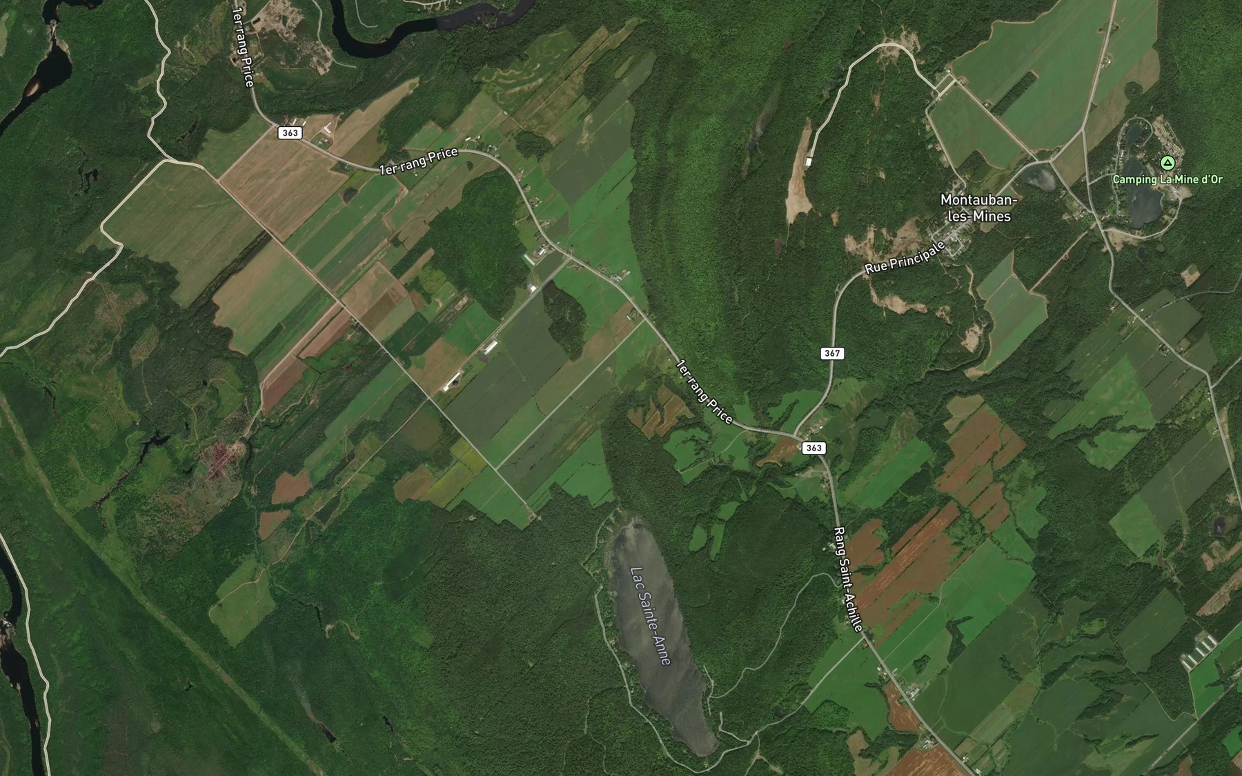 Satellite map of the Cours d'eau du Premier Rang Price