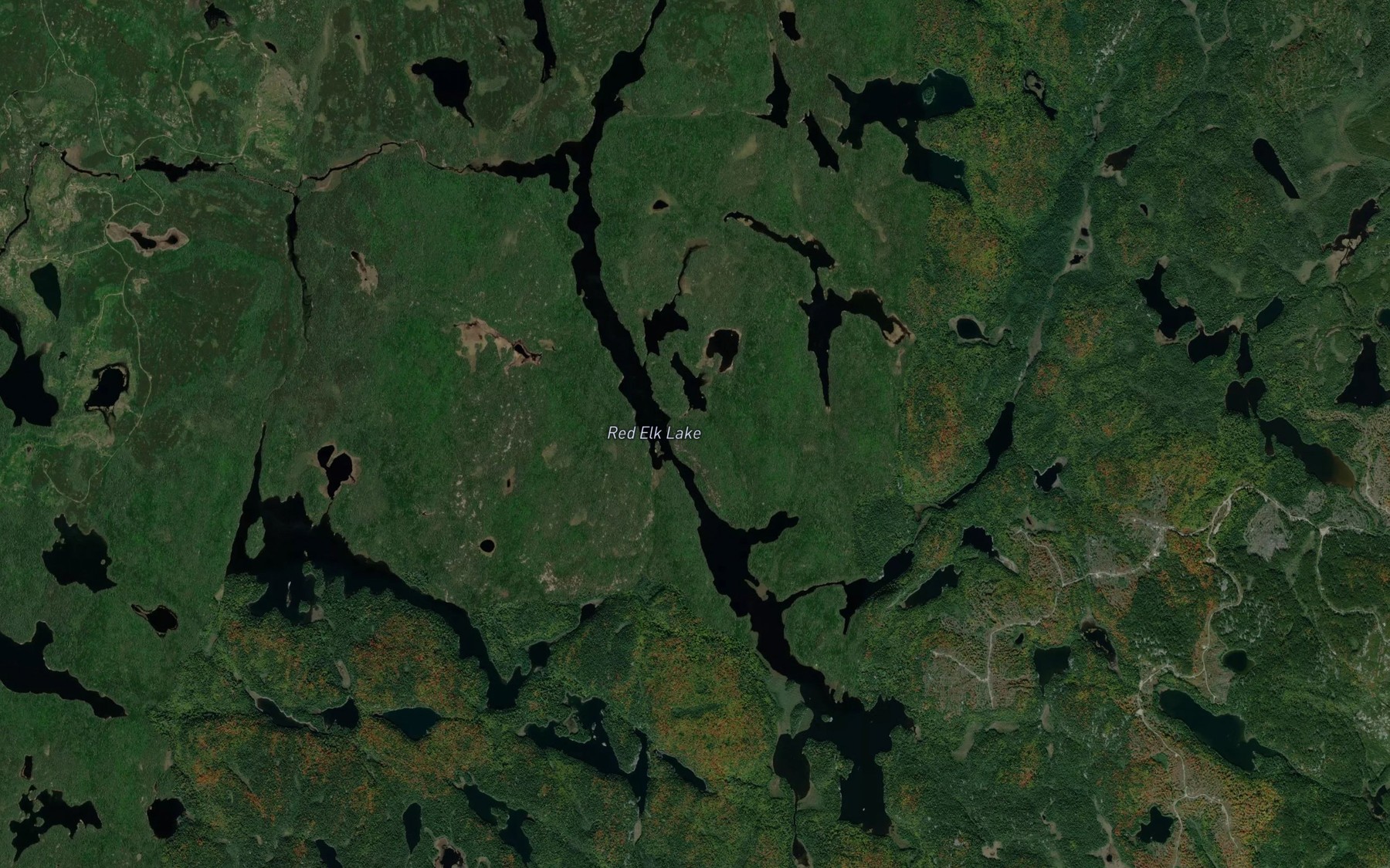 Satellite map of the Red Elk Lake