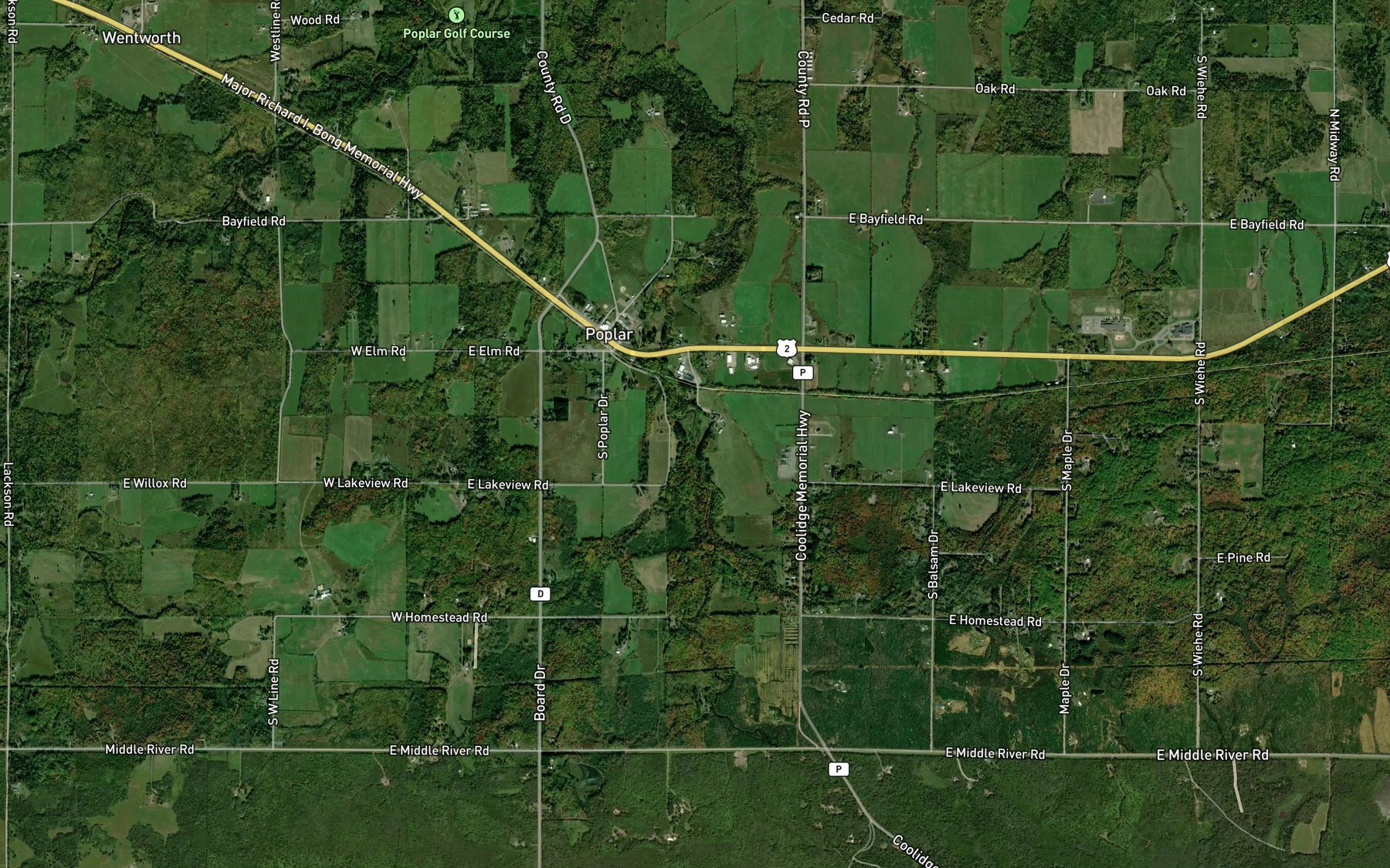 Satellite map of the Poplar River Pond 28