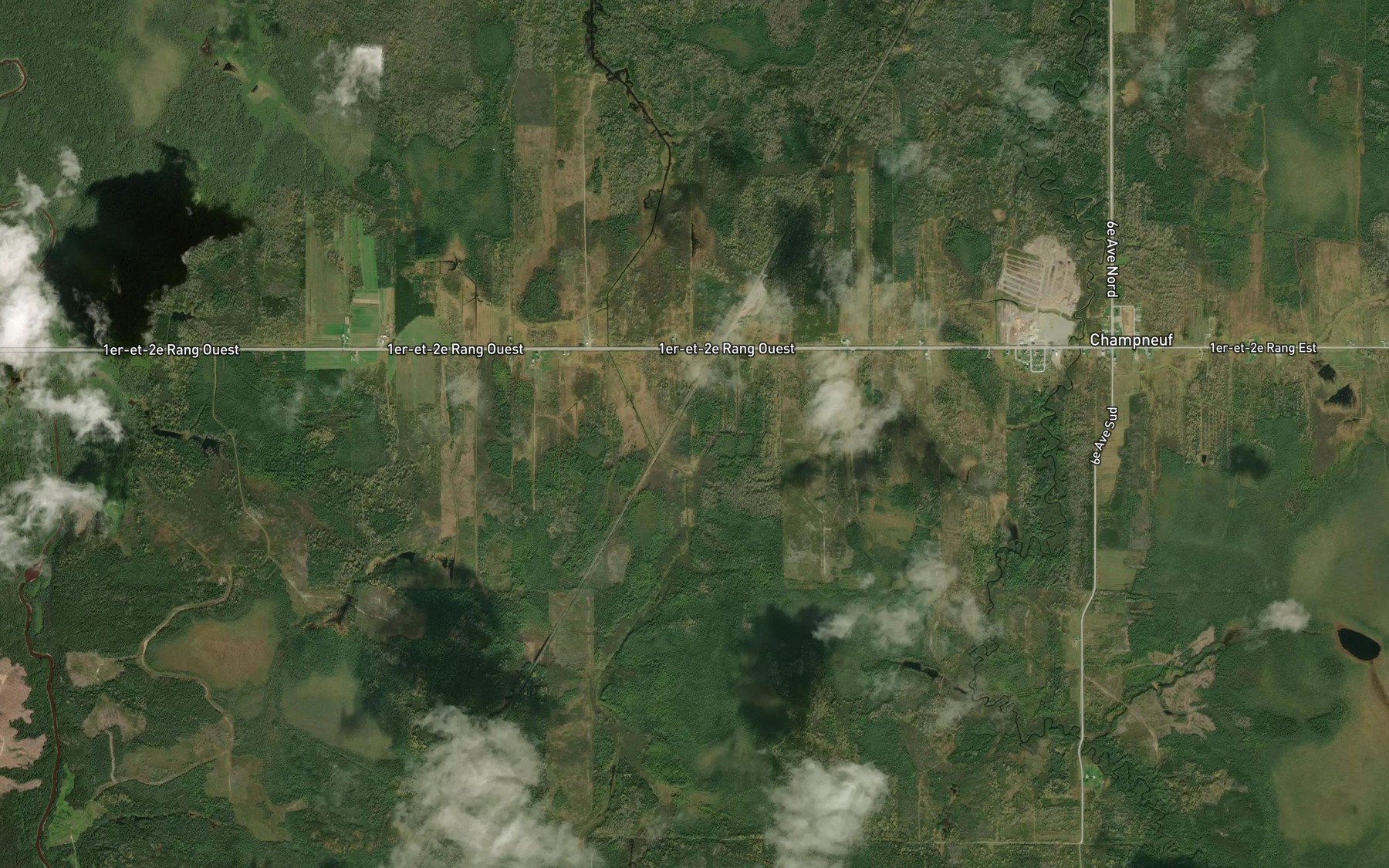 Satellite map of the Ruisseau Girouard