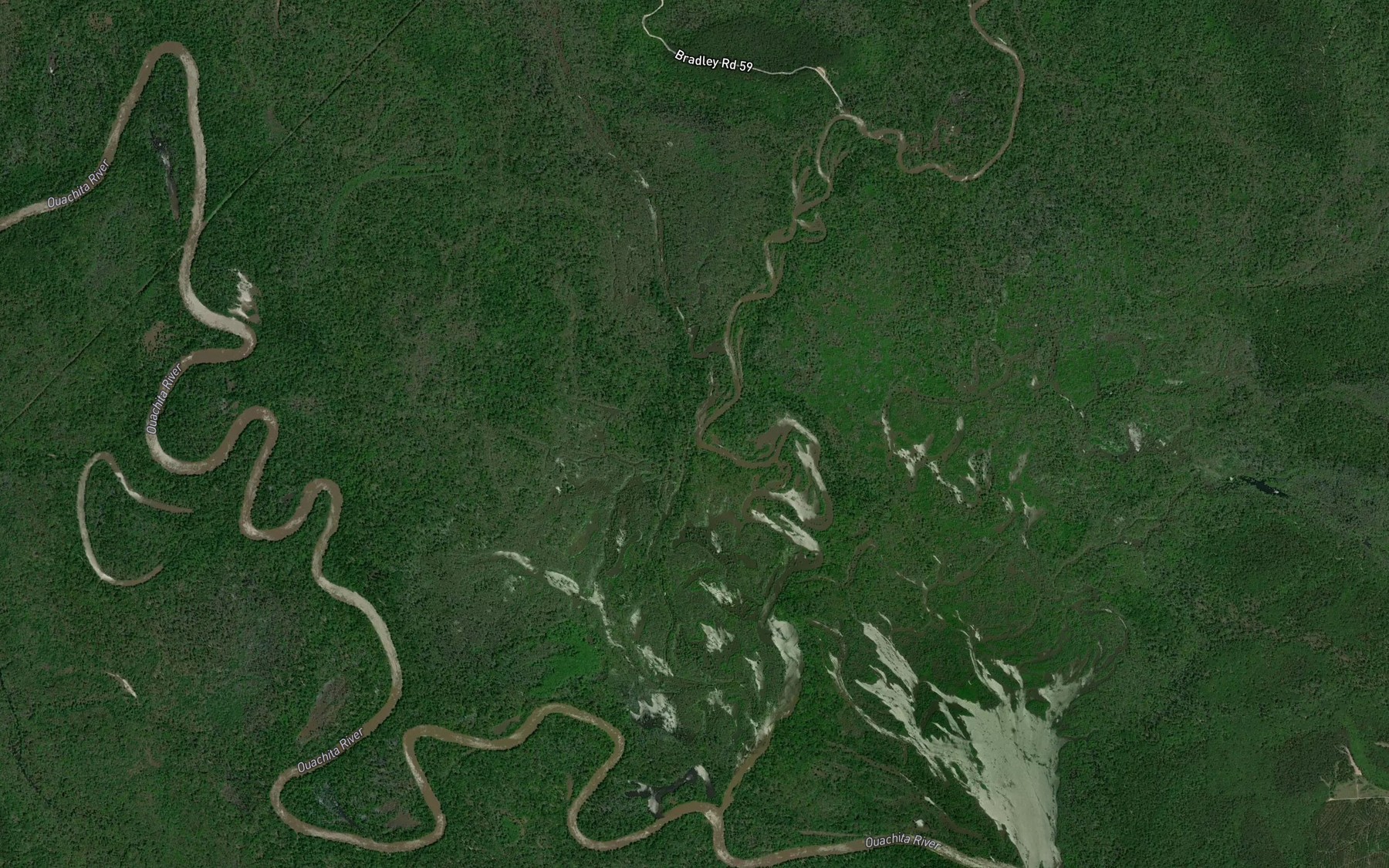 Satellite map of the Staveyard Bend