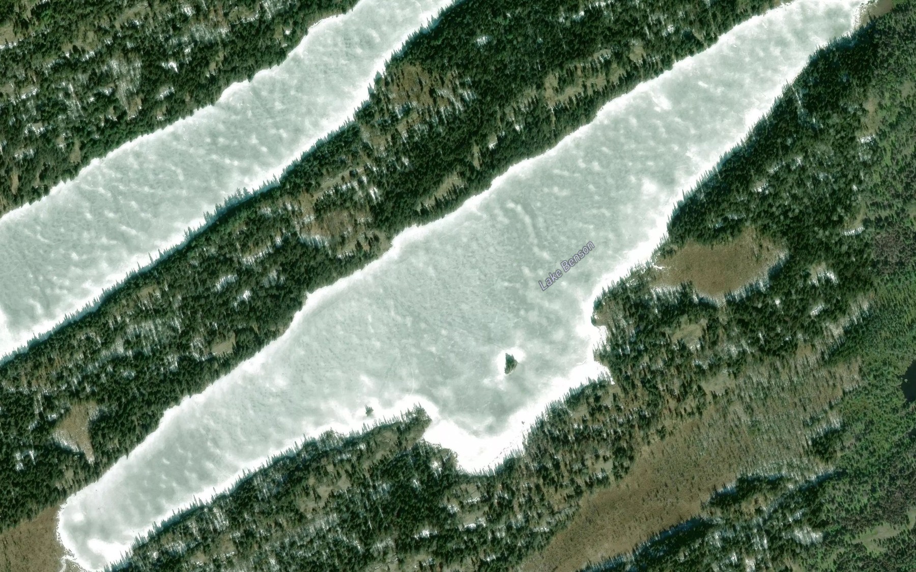 Satellite map of the Lake Benson