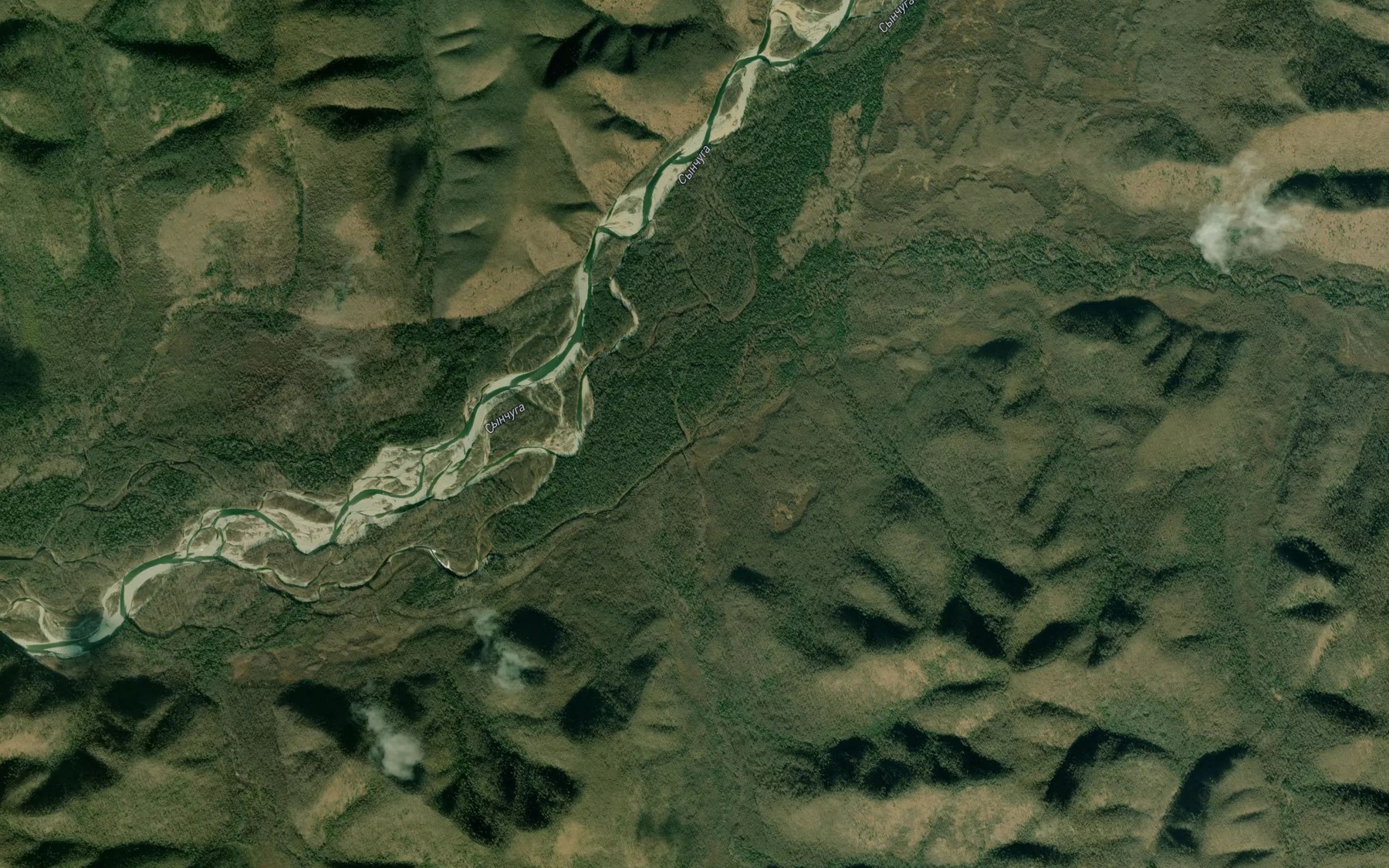 Satellite map of the Negydandzha