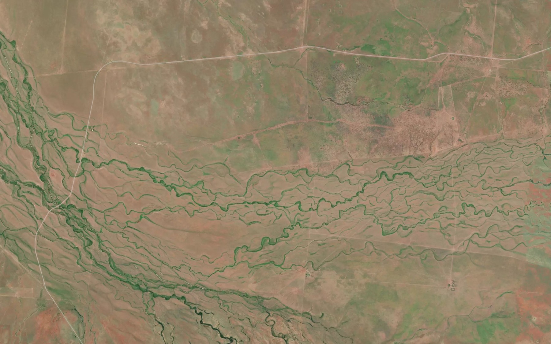 Satellite map of the Twenty Mile Creek