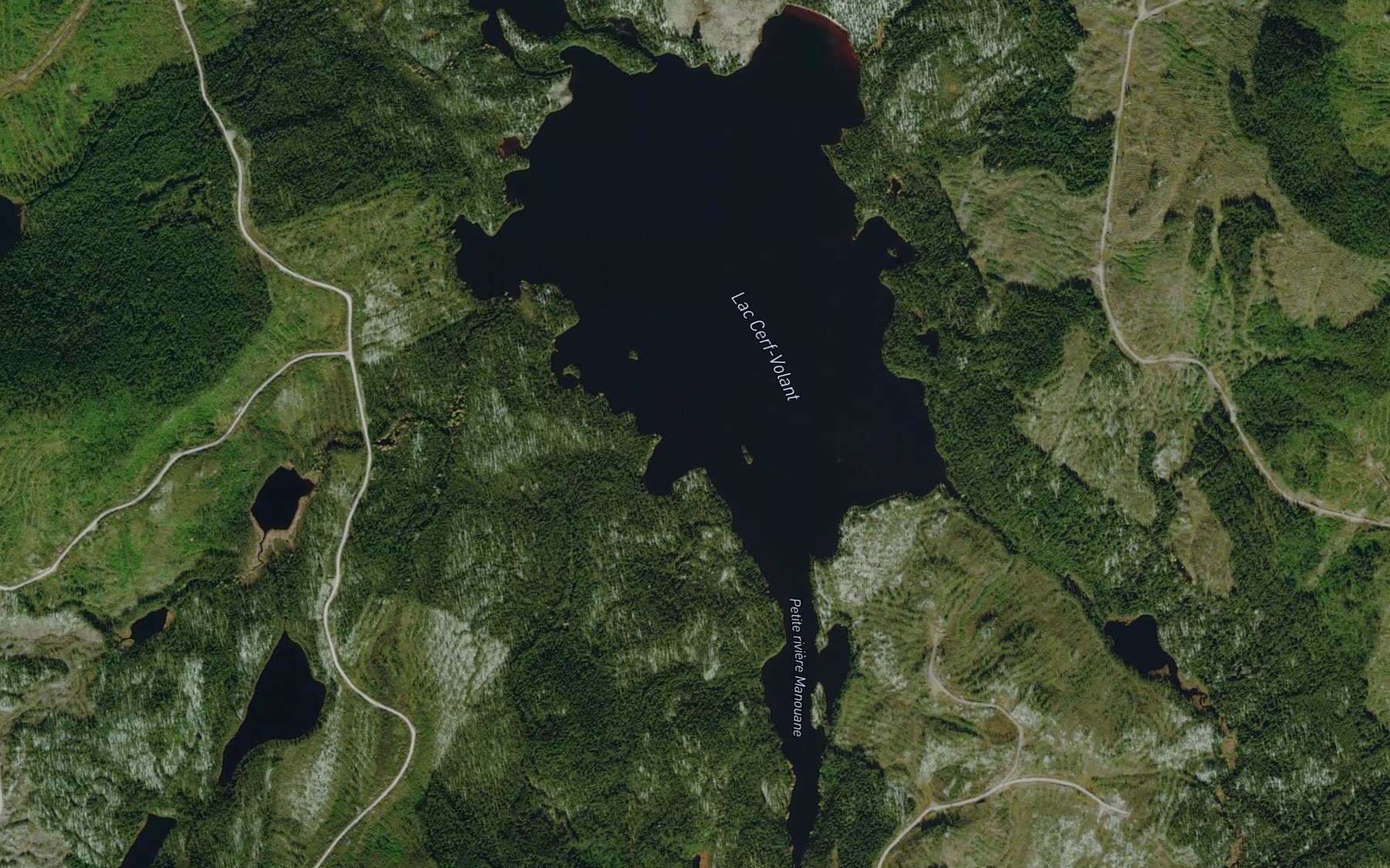 Satellite map of the Lac Cerf-Volant